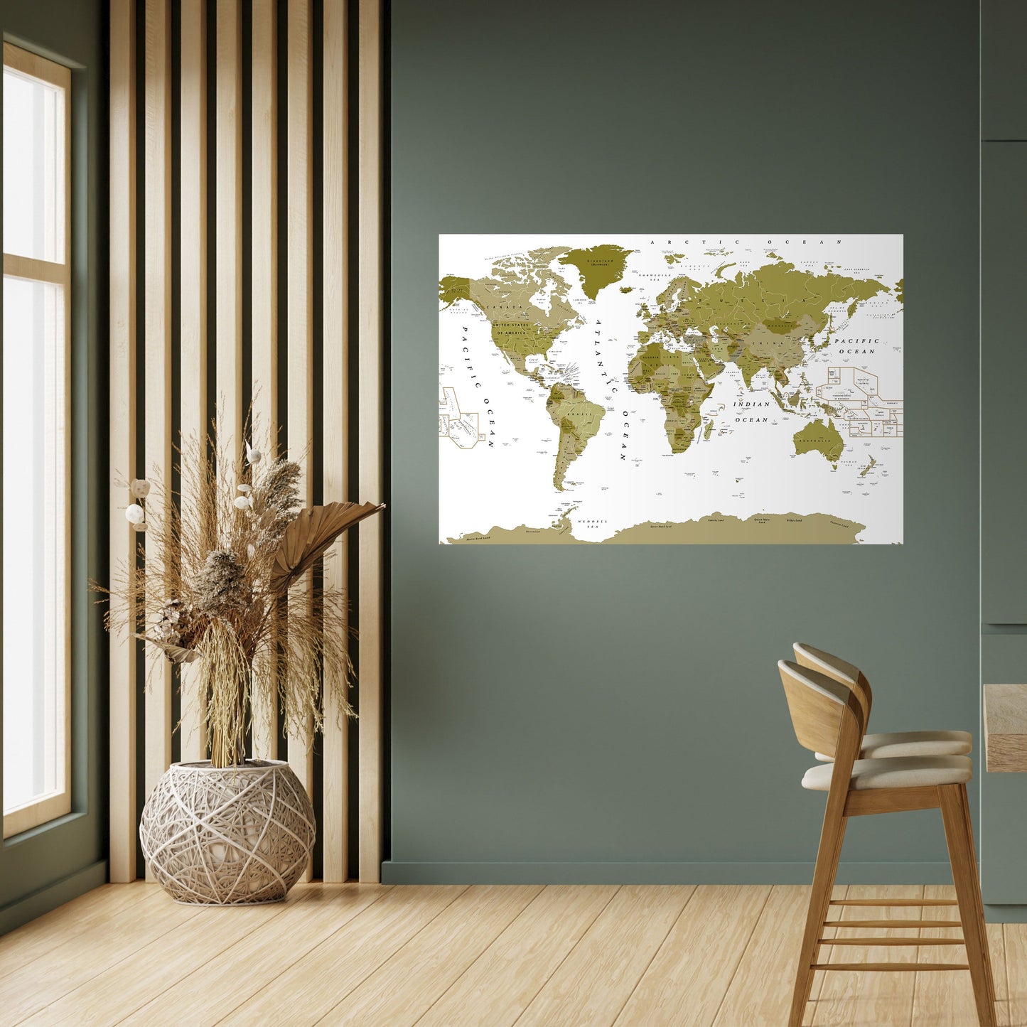 Poster orizzontale staccabile e attaccabile "OLIVE EARTH ENCHANTMENT"