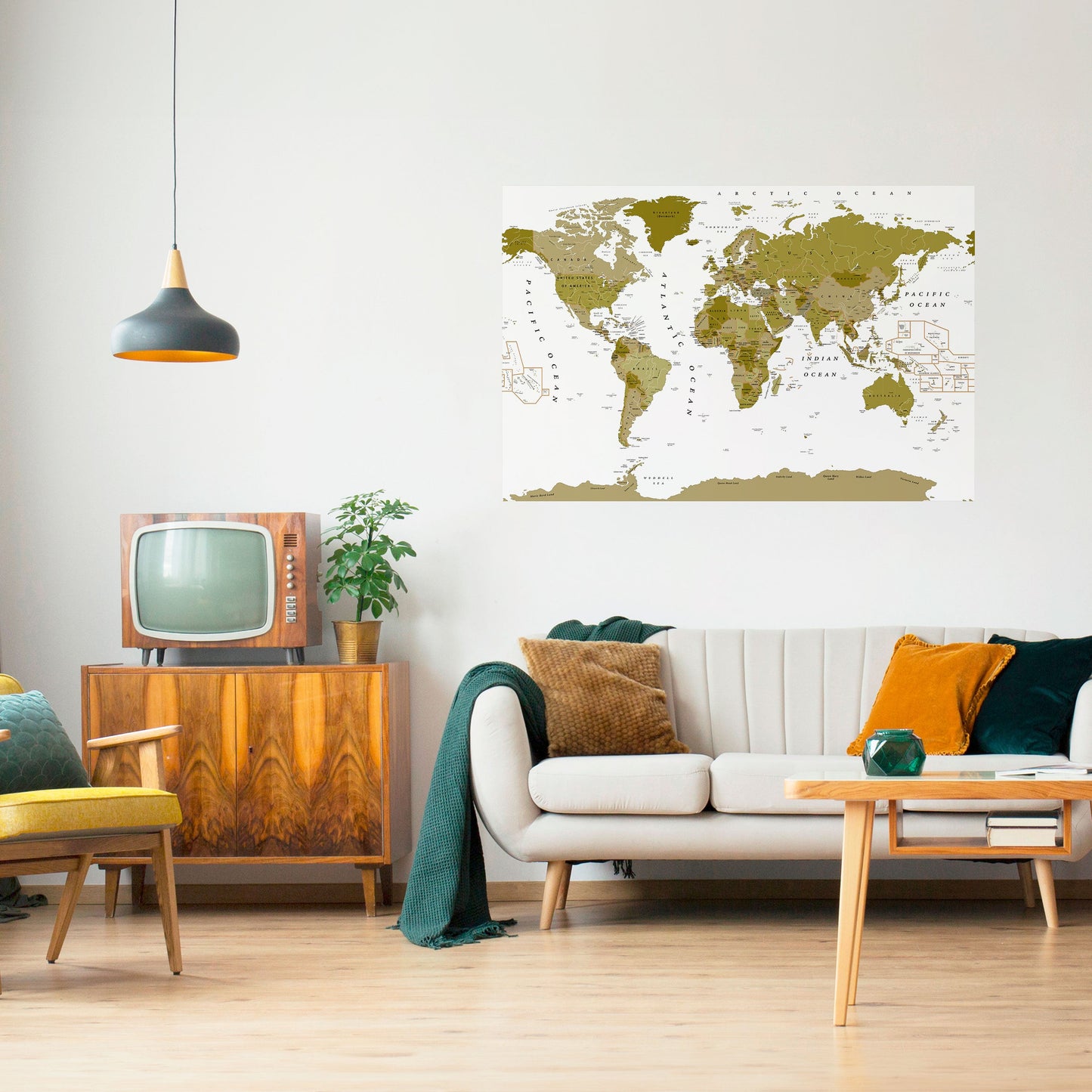Poster orizzontale staccabile e attaccabile "OLIVE EARTH ENCHANTMENT"