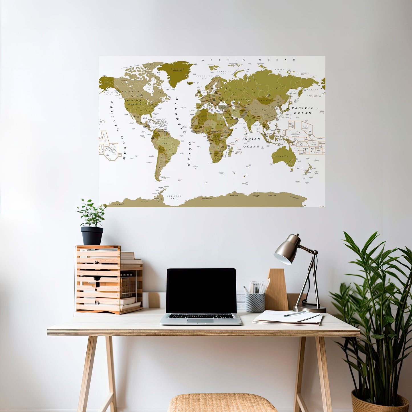 Poster orizzontale staccabile e attaccabile "OLIVE EARTH ENCHANTMENT"