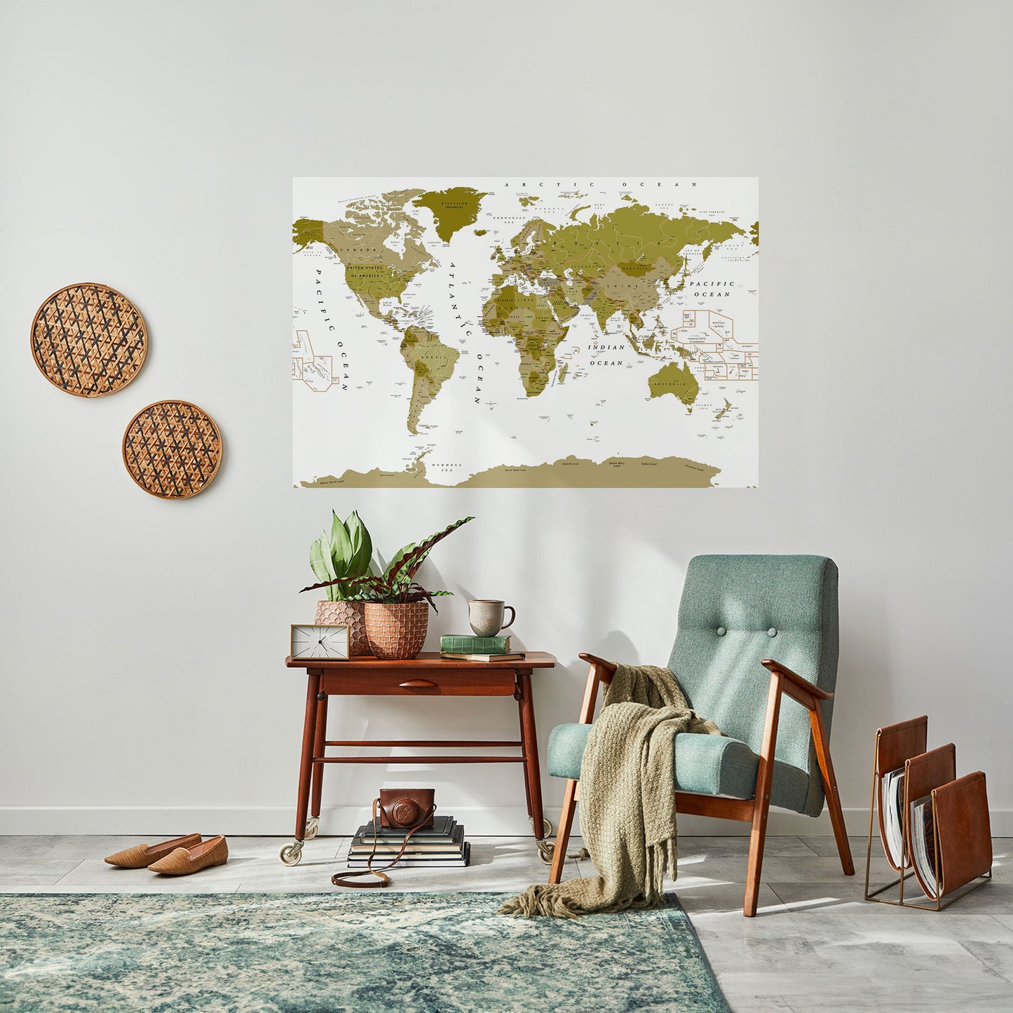 Poster orizzontale staccabile e attaccabile "OLIVE EARTH ENCHANTMENT"