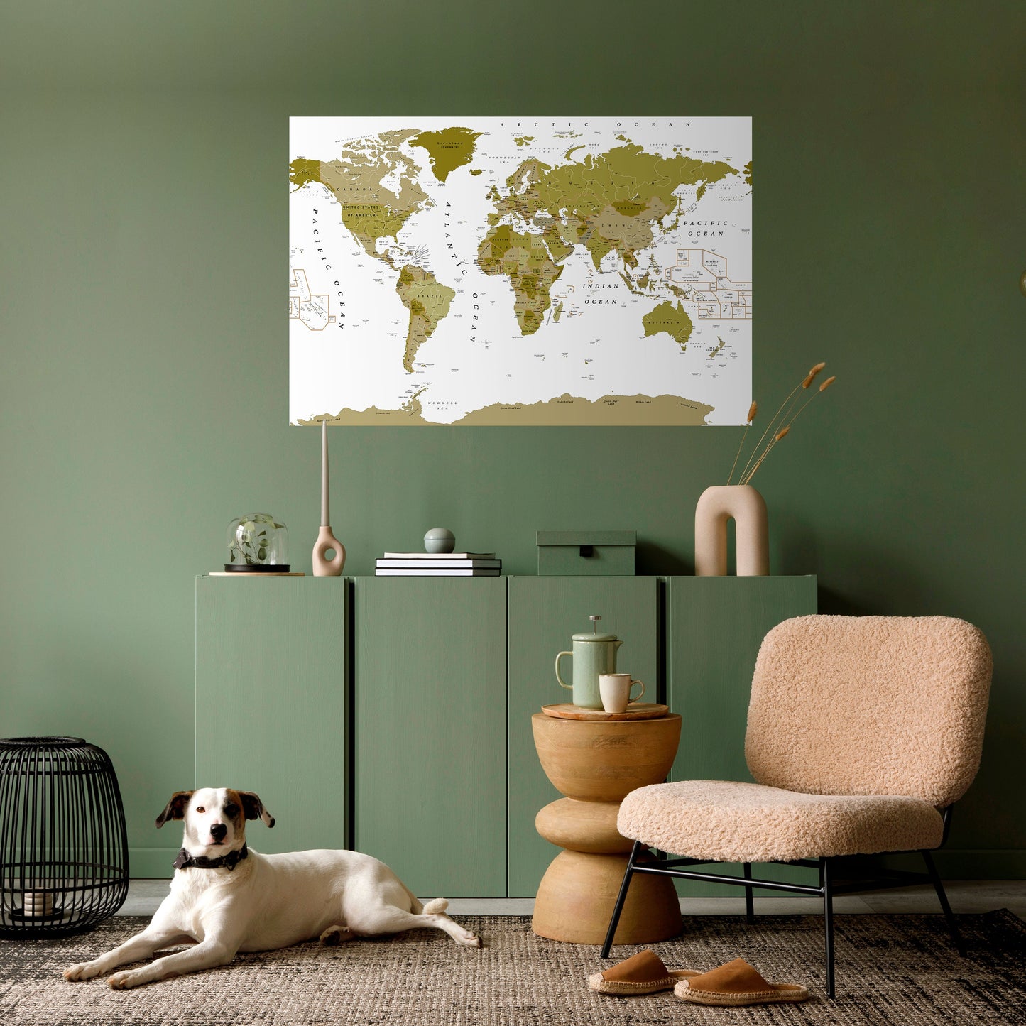Poster orizzontale staccabile e attaccabile "OLIVE EARTH ENCHANTMENT"