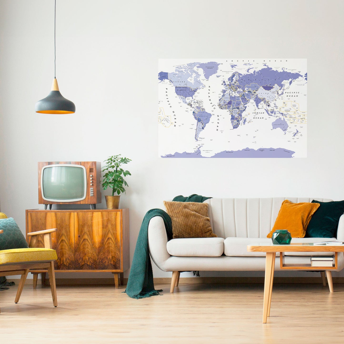 Poster orizzontale VIOLET WORLDVIEW staccabile e attaccabile