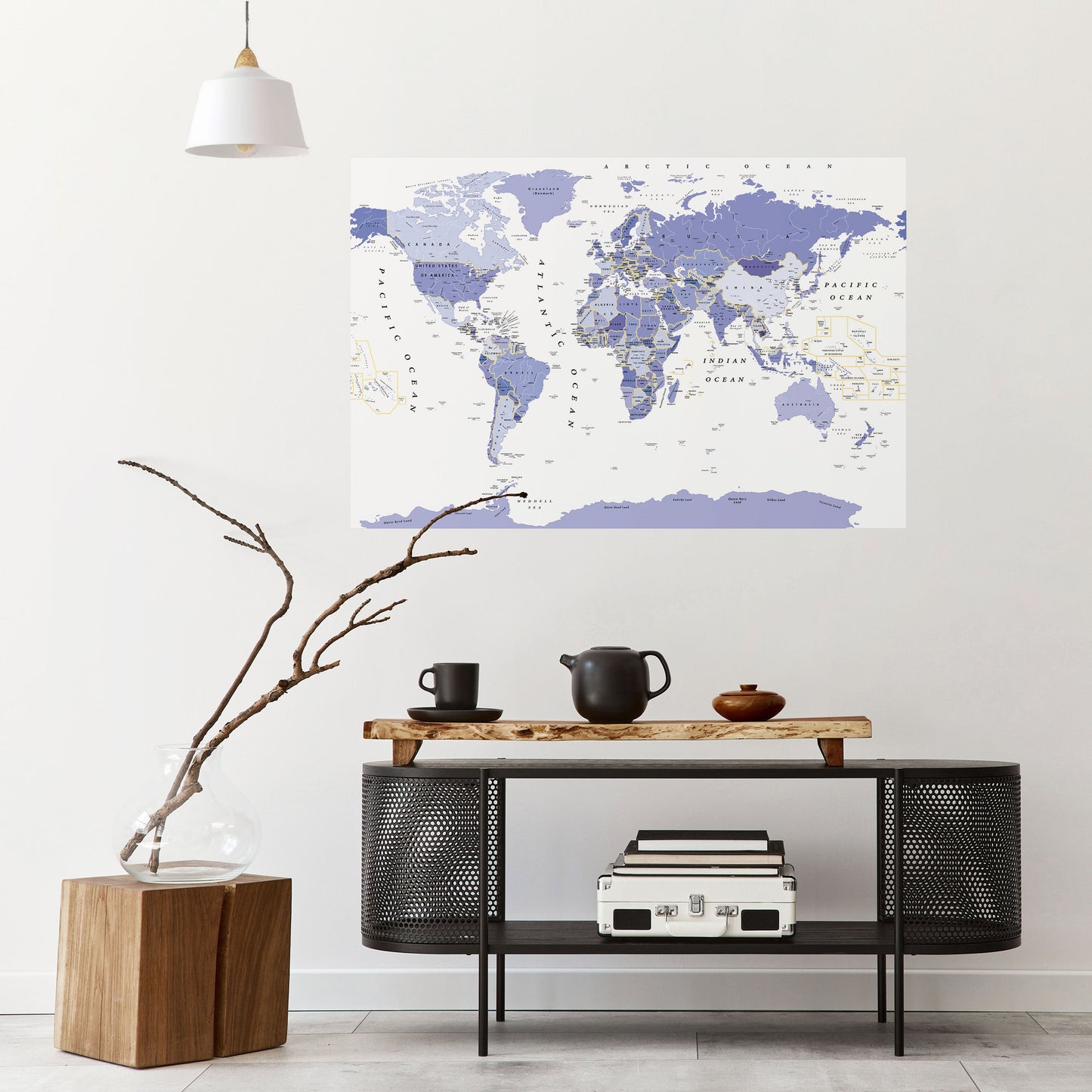 Poster orizzontale VIOLET WORLDVIEW staccabile e attaccabile