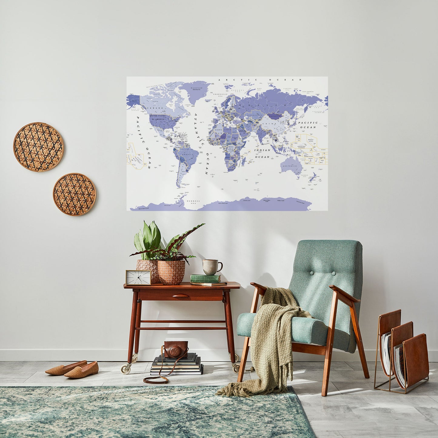 Poster orizzontale VIOLET WORLDVIEW staccabile e attaccabile