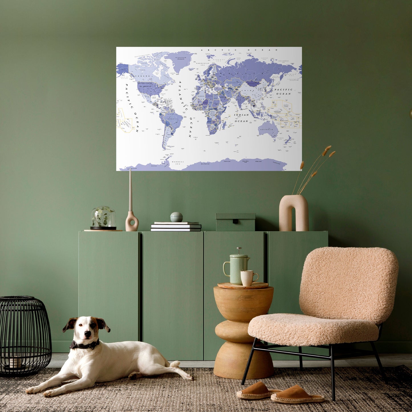 Poster orizzontale VIOLET WORLDVIEW staccabile e attaccabile