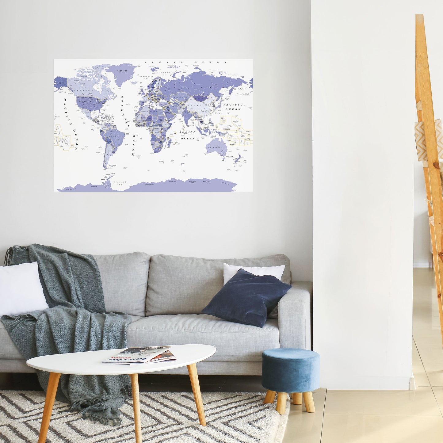Poster orizzontale VIOLET WORLDVIEW staccabile e attaccabile