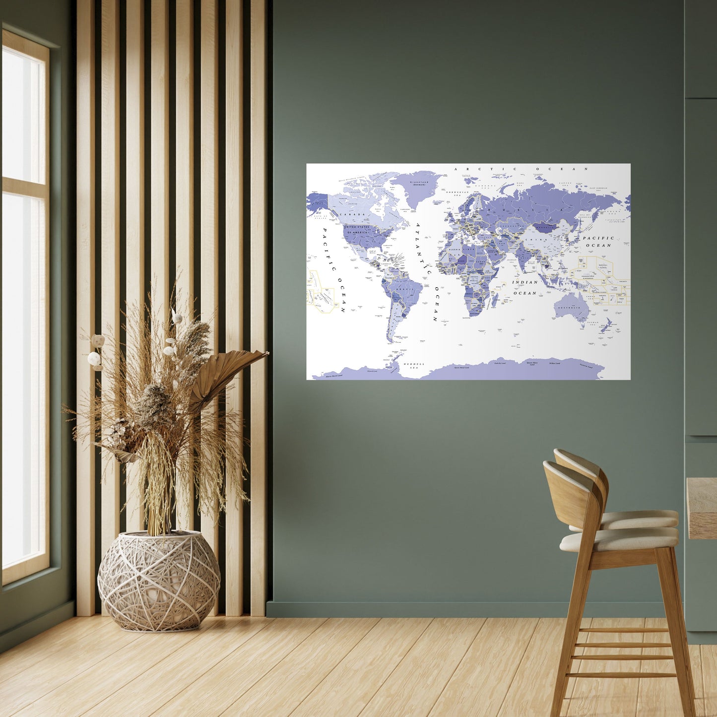 Poster orizzontale VIOLET WORLDVIEW staccabile e attaccabile