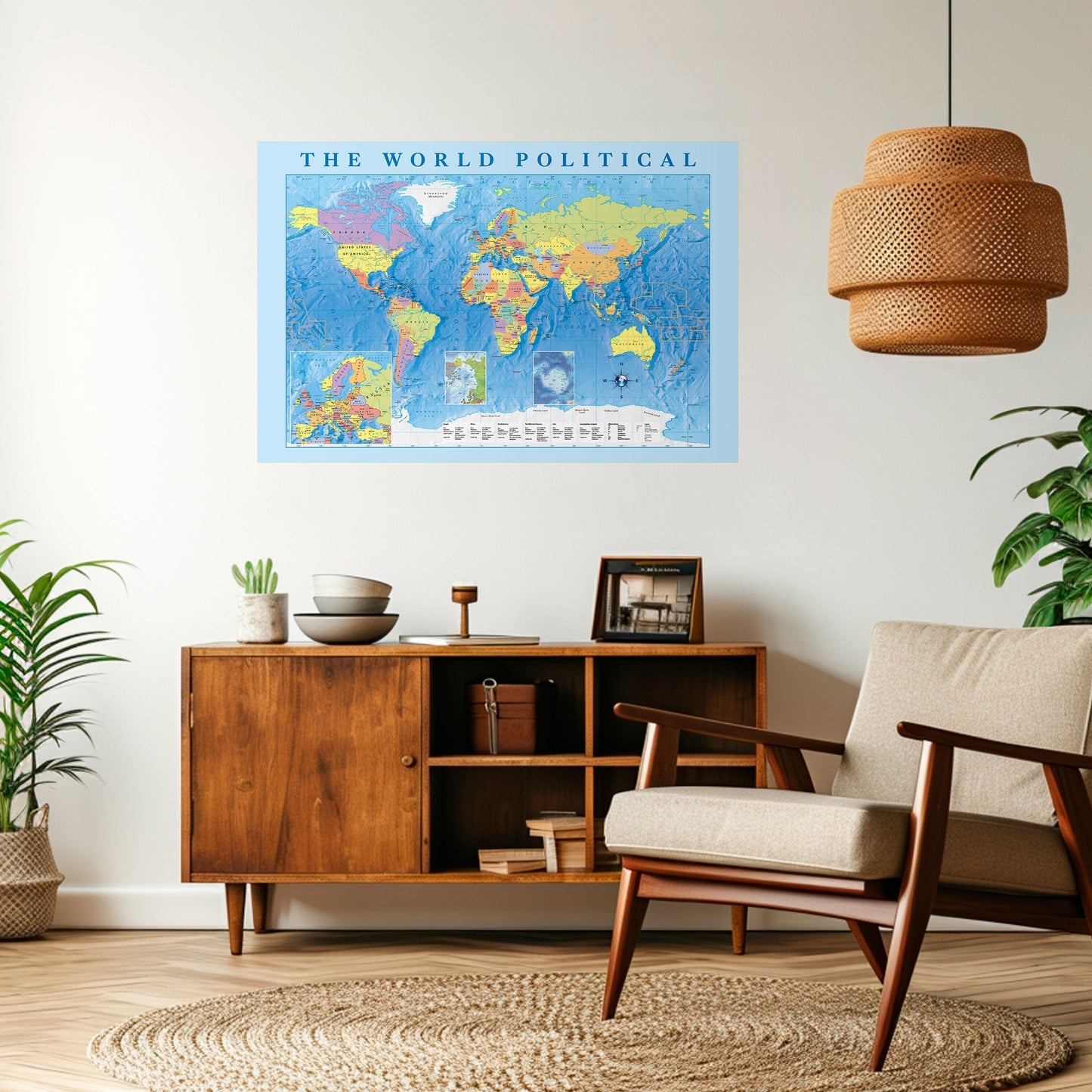 CONTINENTI DI CONNESSIONE Poster orizzontale staccabile e attaccabile