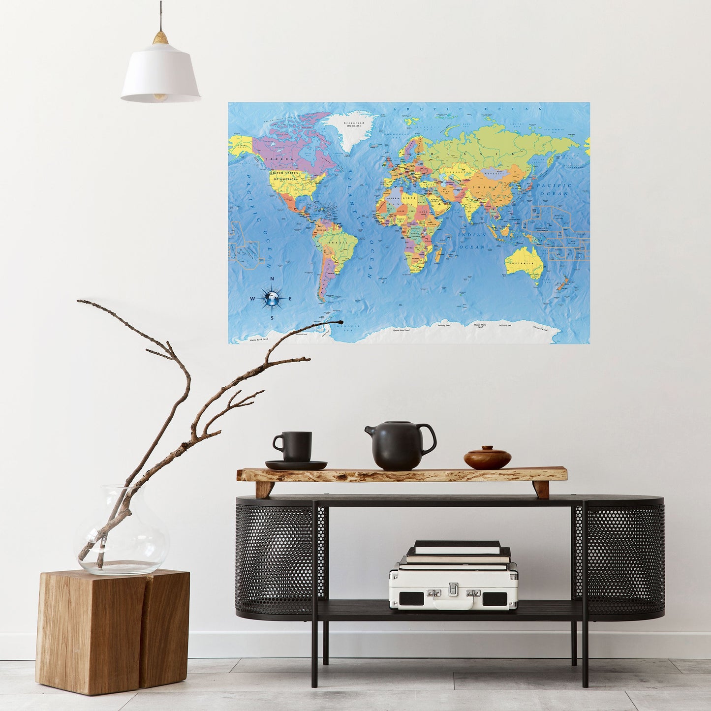 Poster orizzontale staccabile e attaccabile "TONI GLOBALI IN GRIGIO"