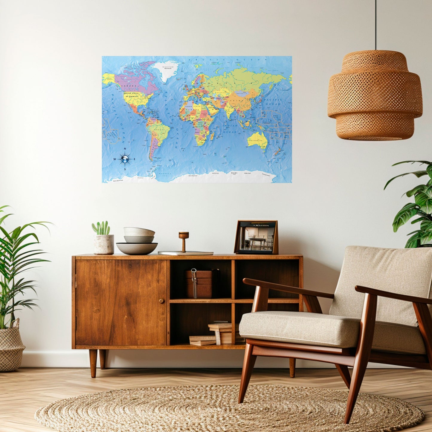 Poster orizzontale staccabile e attaccabile "TONI GLOBALI IN GRIGIO"
