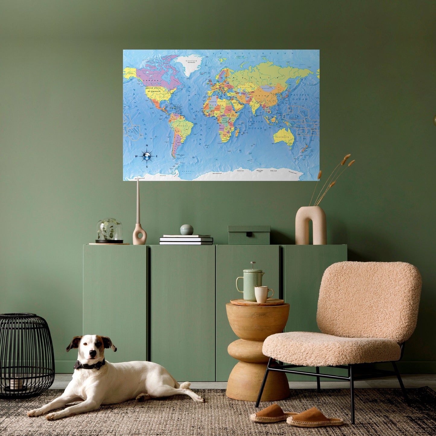 Poster orizzontale staccabile e attaccabile "TONI GLOBALI IN GRIGIO"