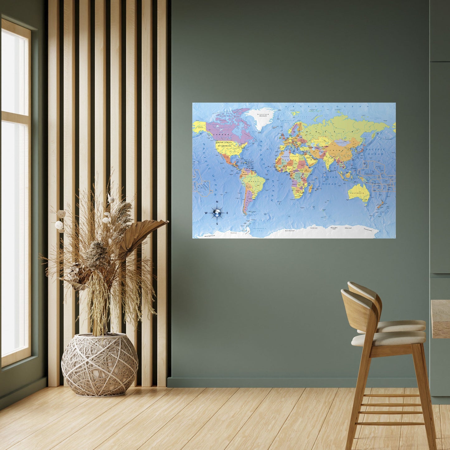 Poster orizzontale staccabile e attaccabile "TONI GLOBALI IN GRIGIO"