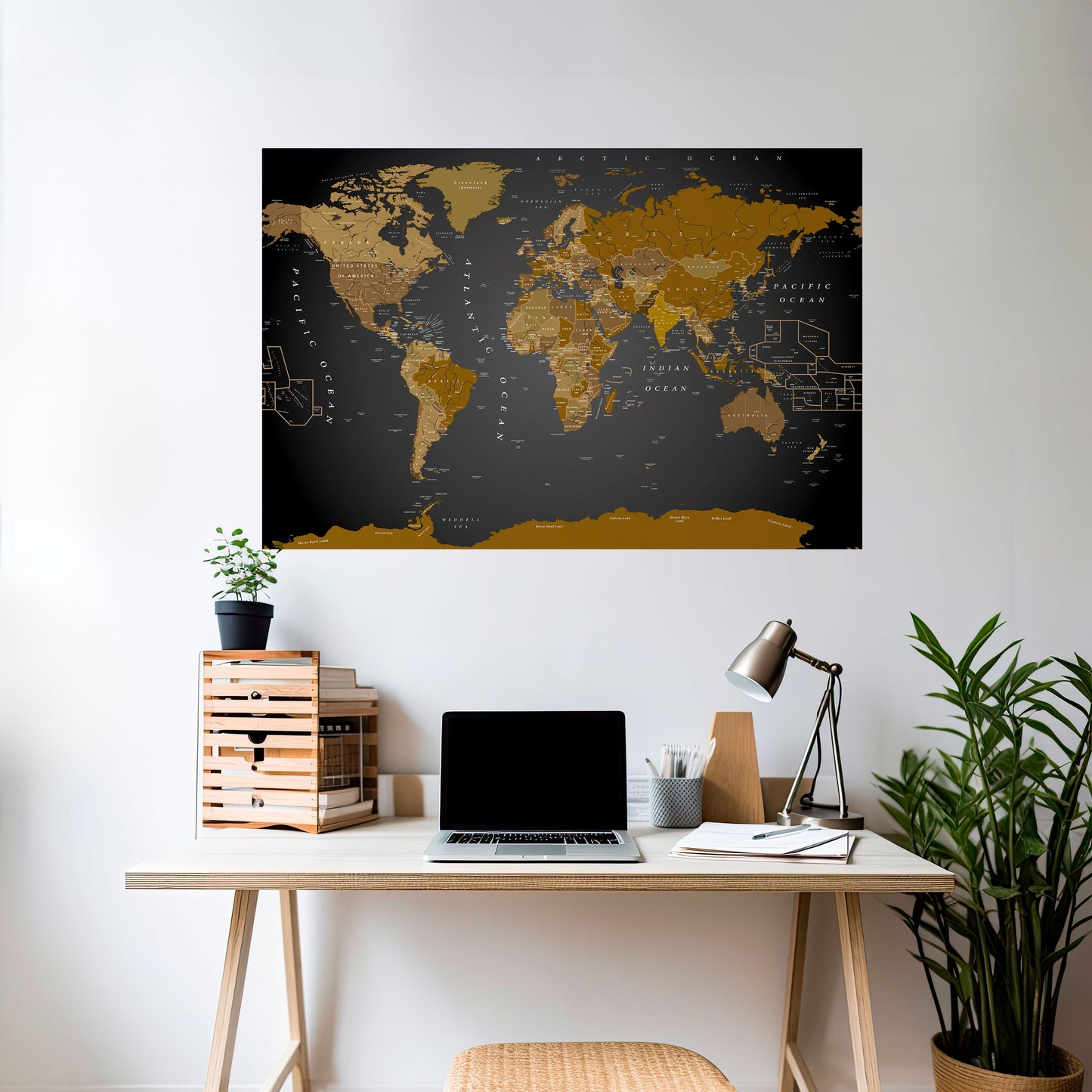 Poster orizzontale staccabile e attaccabile MAPPA DELL'ARMONIA GLOBALE