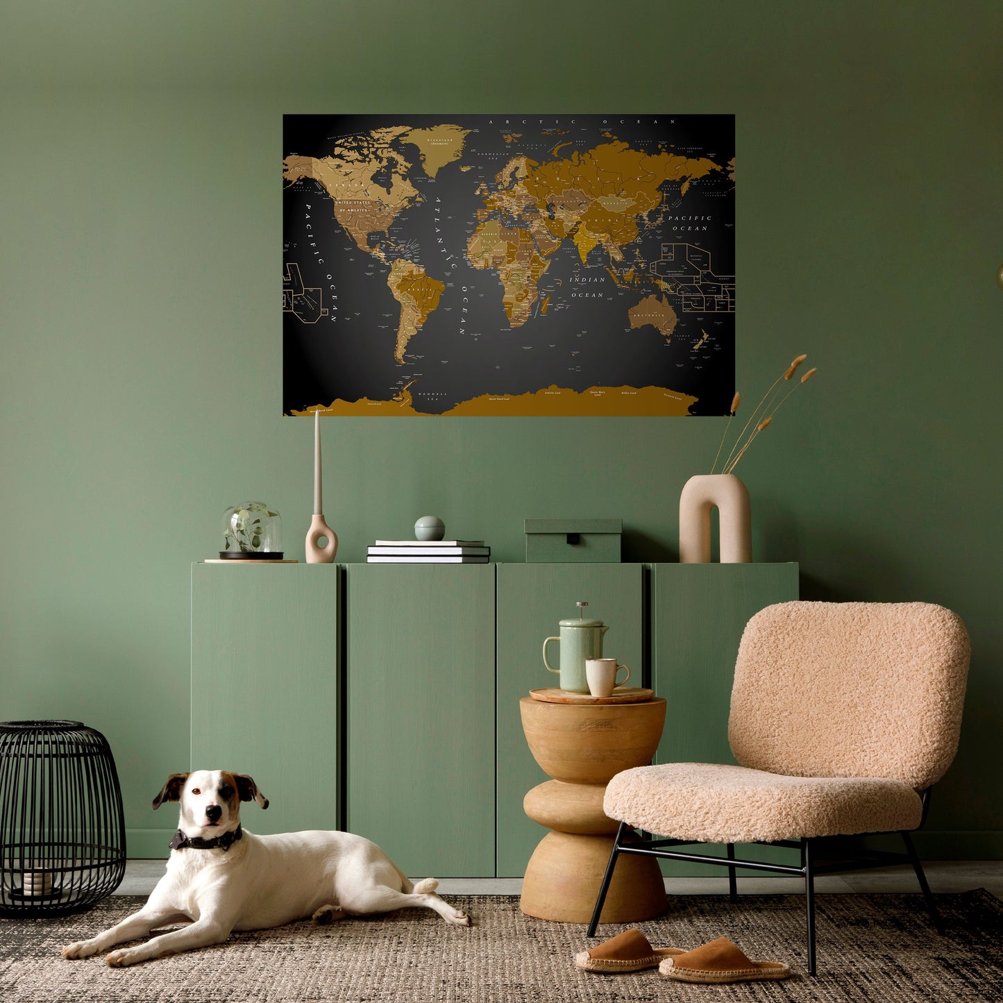 Poster orizzontale staccabile e attaccabile MAPPA DELL'ARMONIA GLOBALE