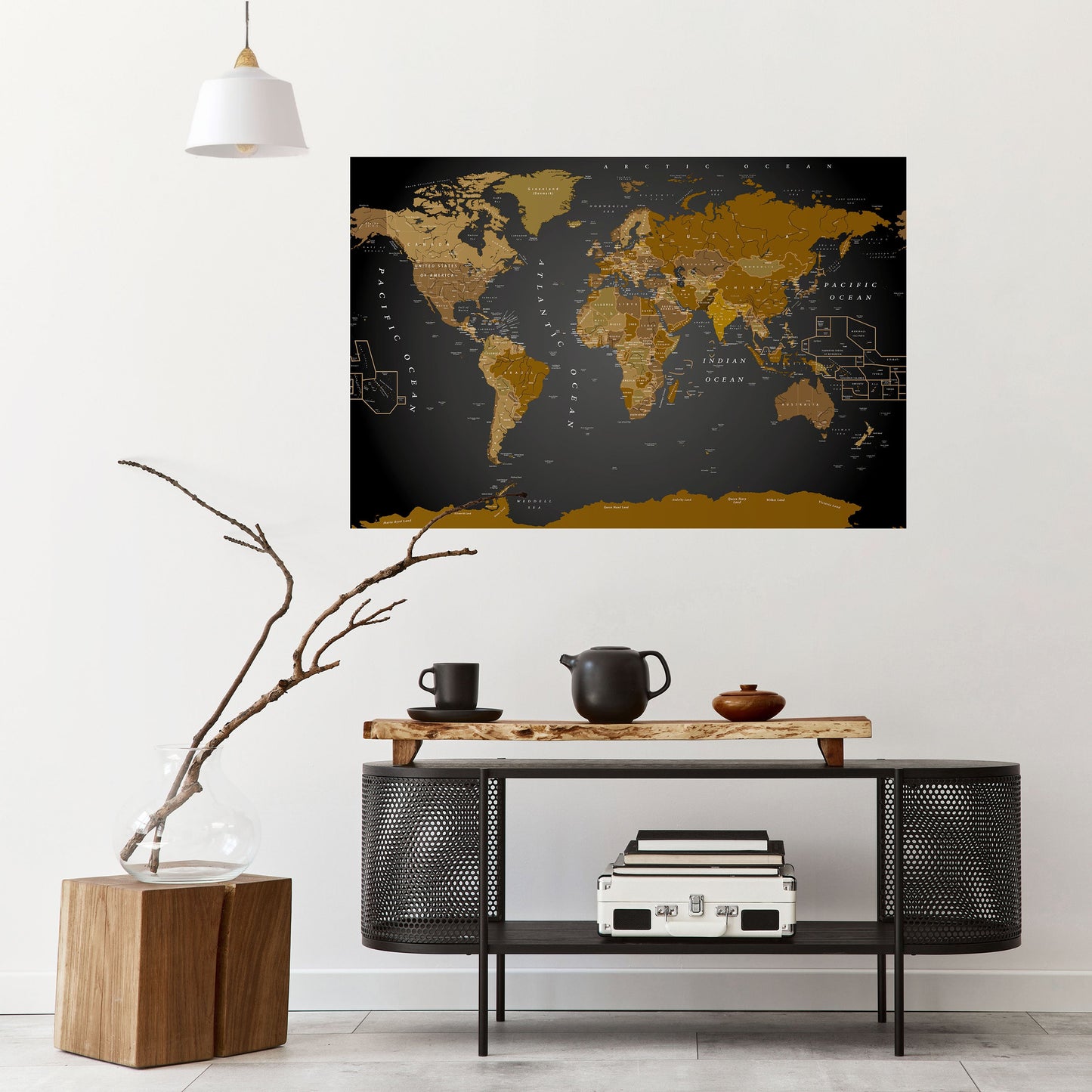 Poster orizzontale staccabile e attaccabile MAPPA DELL'ARMONIA GLOBALE