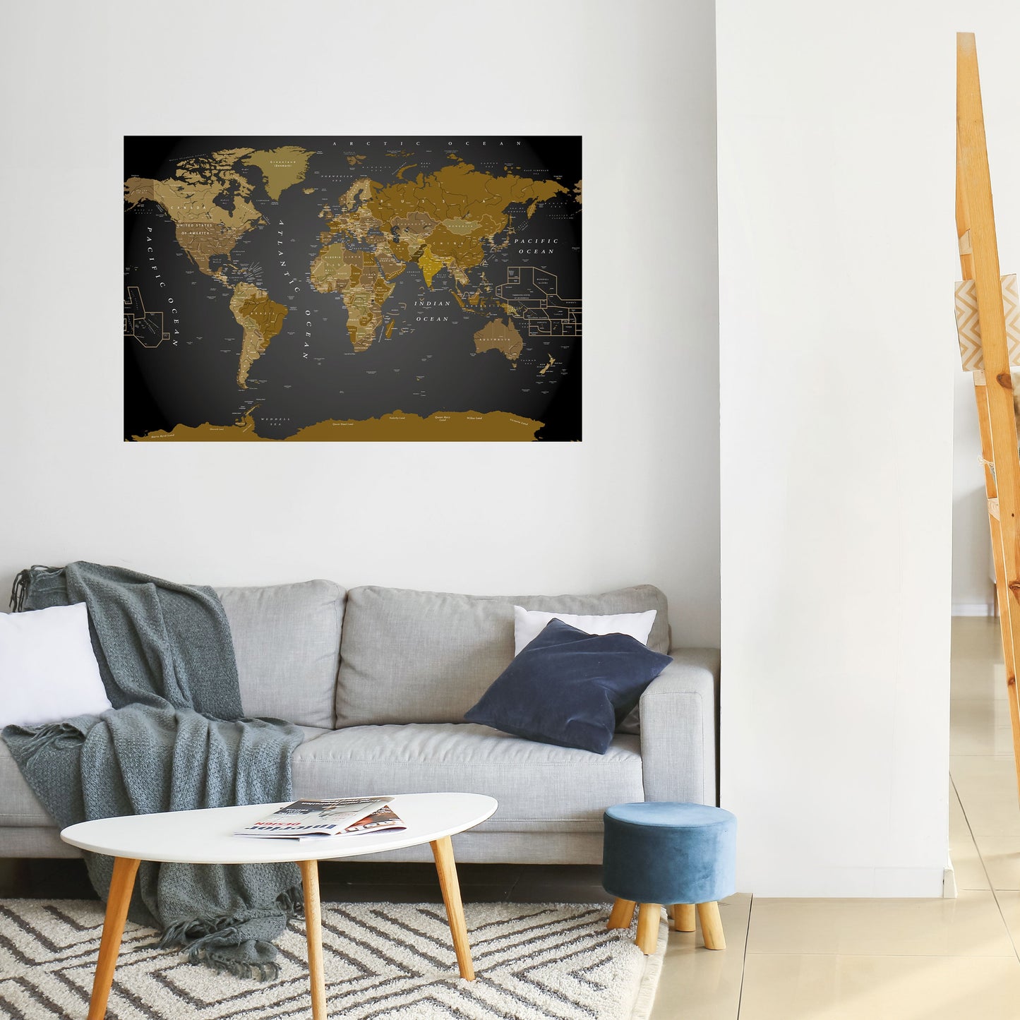 Poster orizzontale staccabile e attaccabile MAPPA DELL'ARMONIA GLOBALE