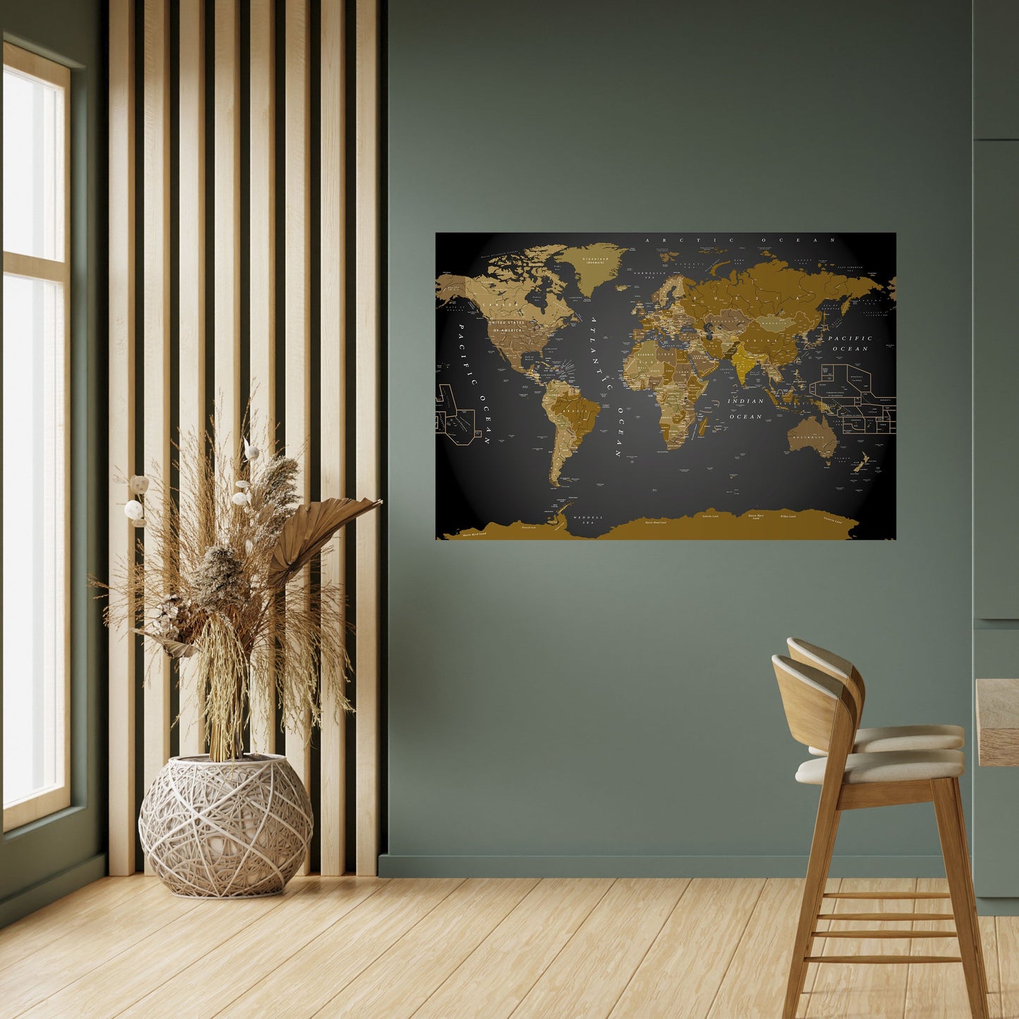 Poster orizzontale staccabile e attaccabile MAPPA DELL'ARMONIA GLOBALE