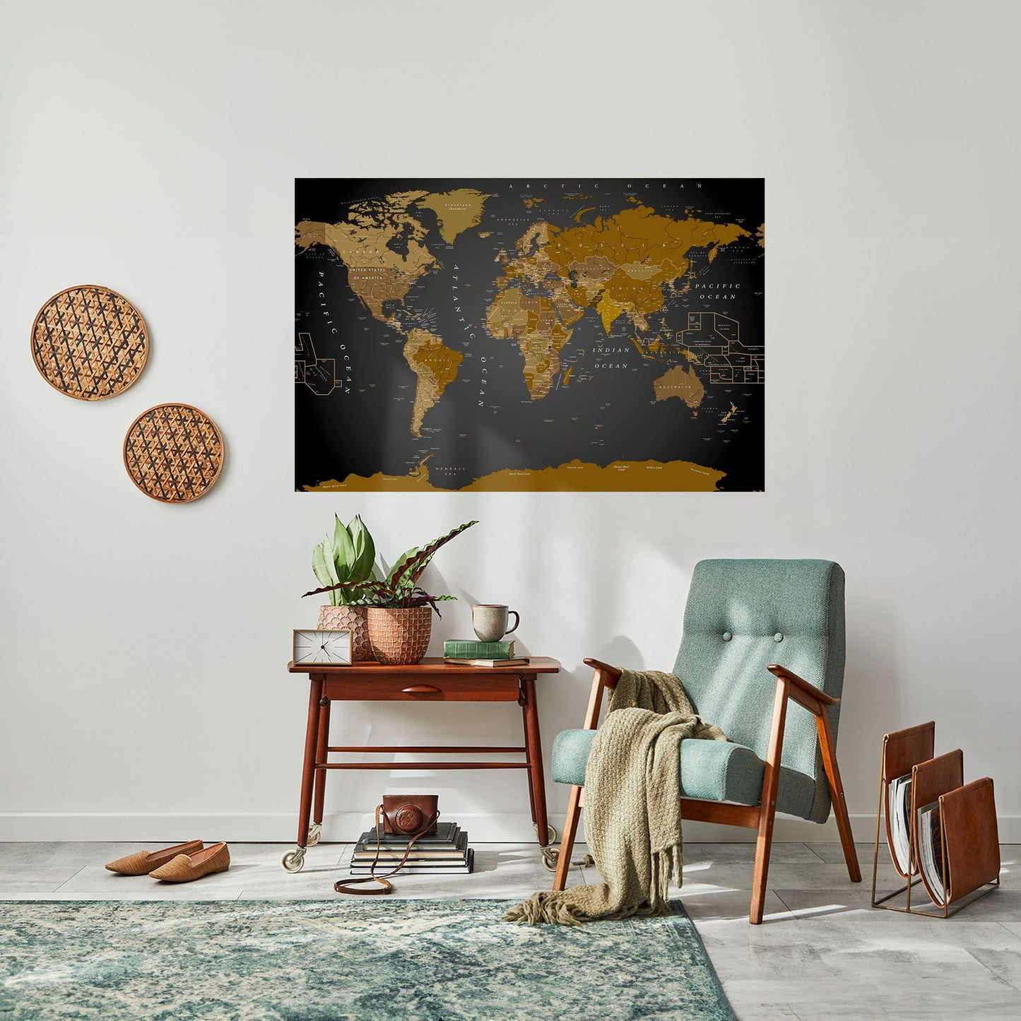 Poster orizzontale staccabile e attaccabile MAPPA DELL'ARMONIA GLOBALE