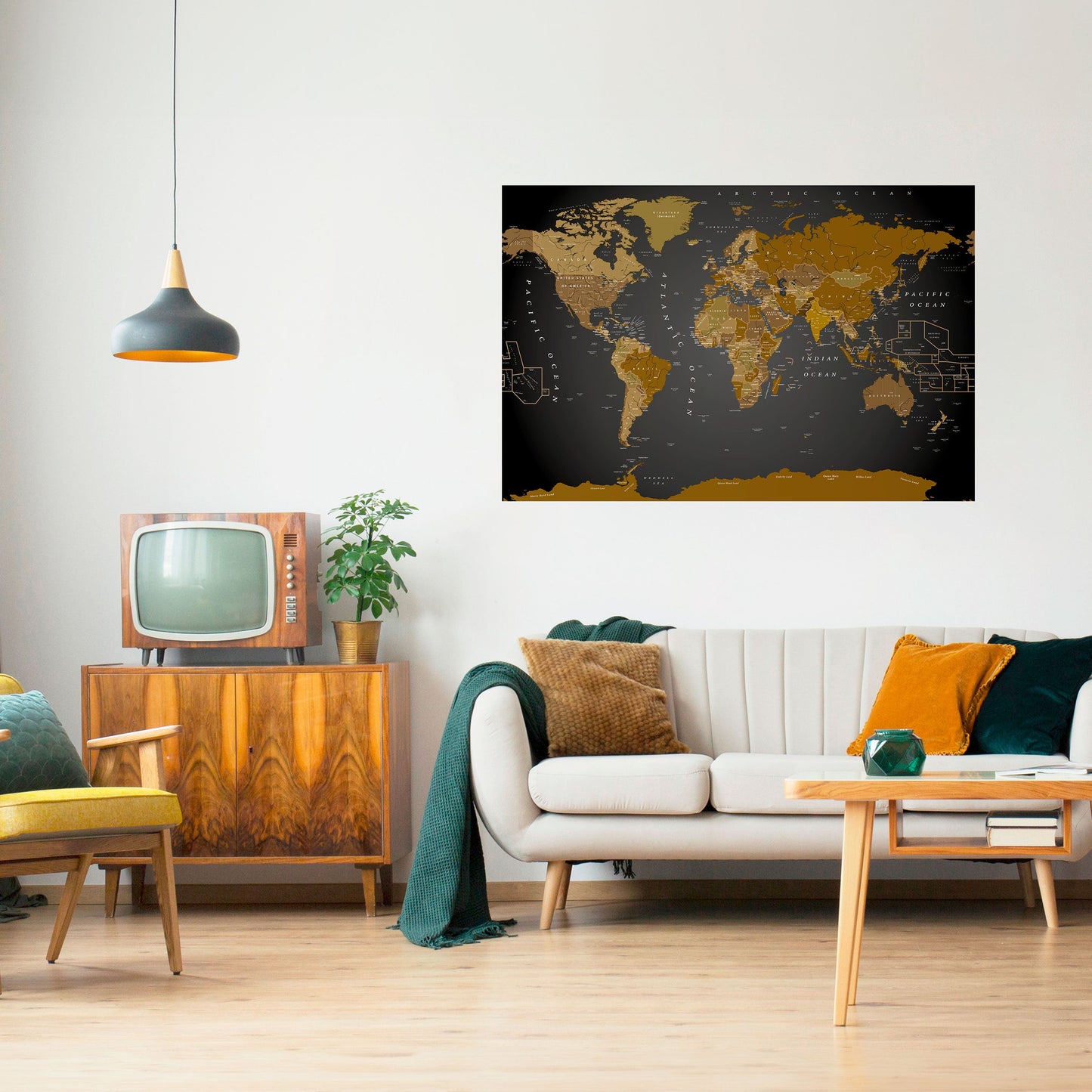 Poster orizzontale staccabile e attaccabile MAPPA DELL'ARMONIA GLOBALE