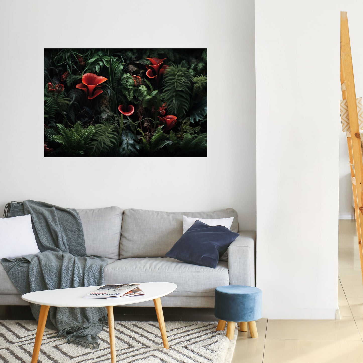 Poster orizzontale staccabile e attaccabile CRIMSON FERN