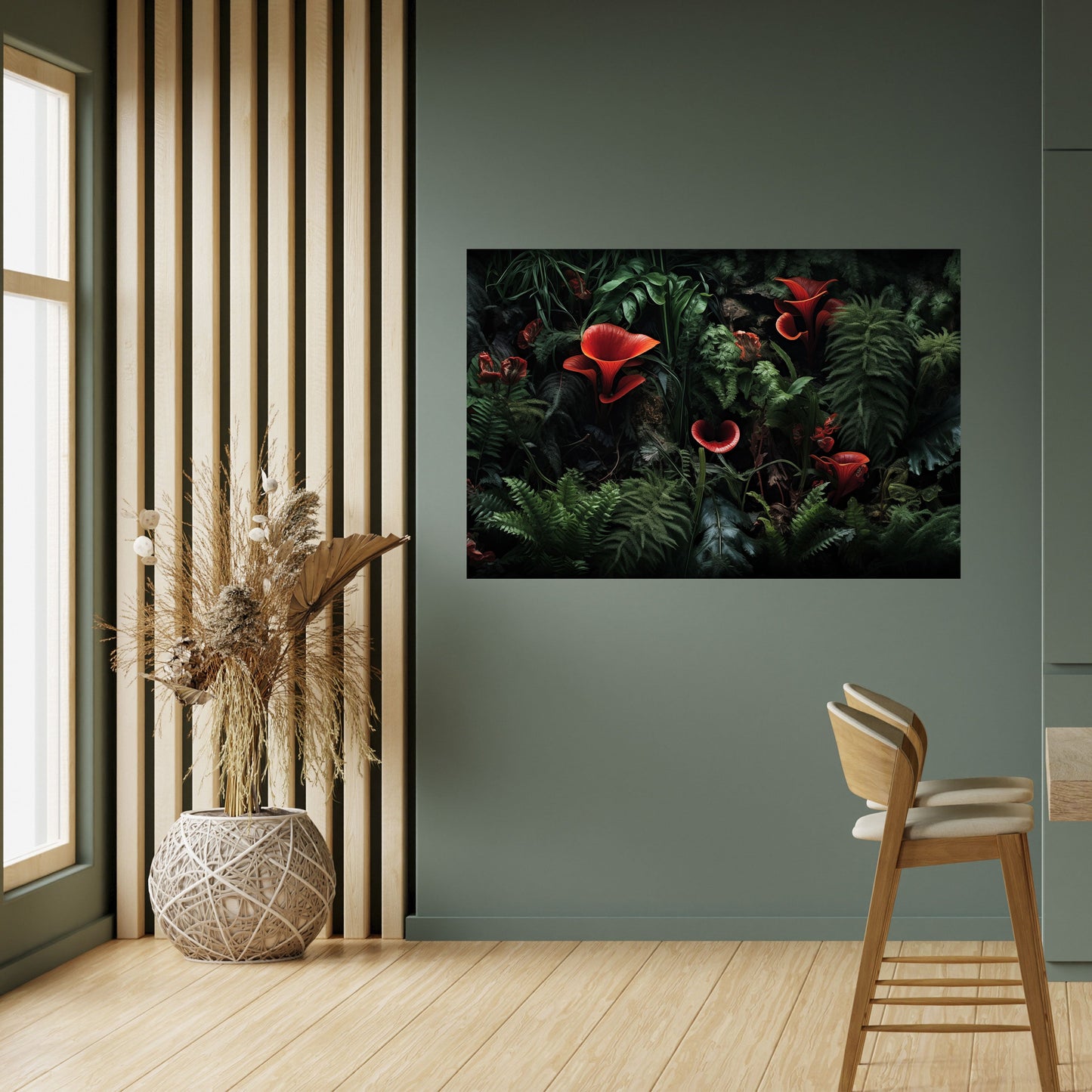 Poster orizzontale staccabile e attaccabile CRIMSON FERN