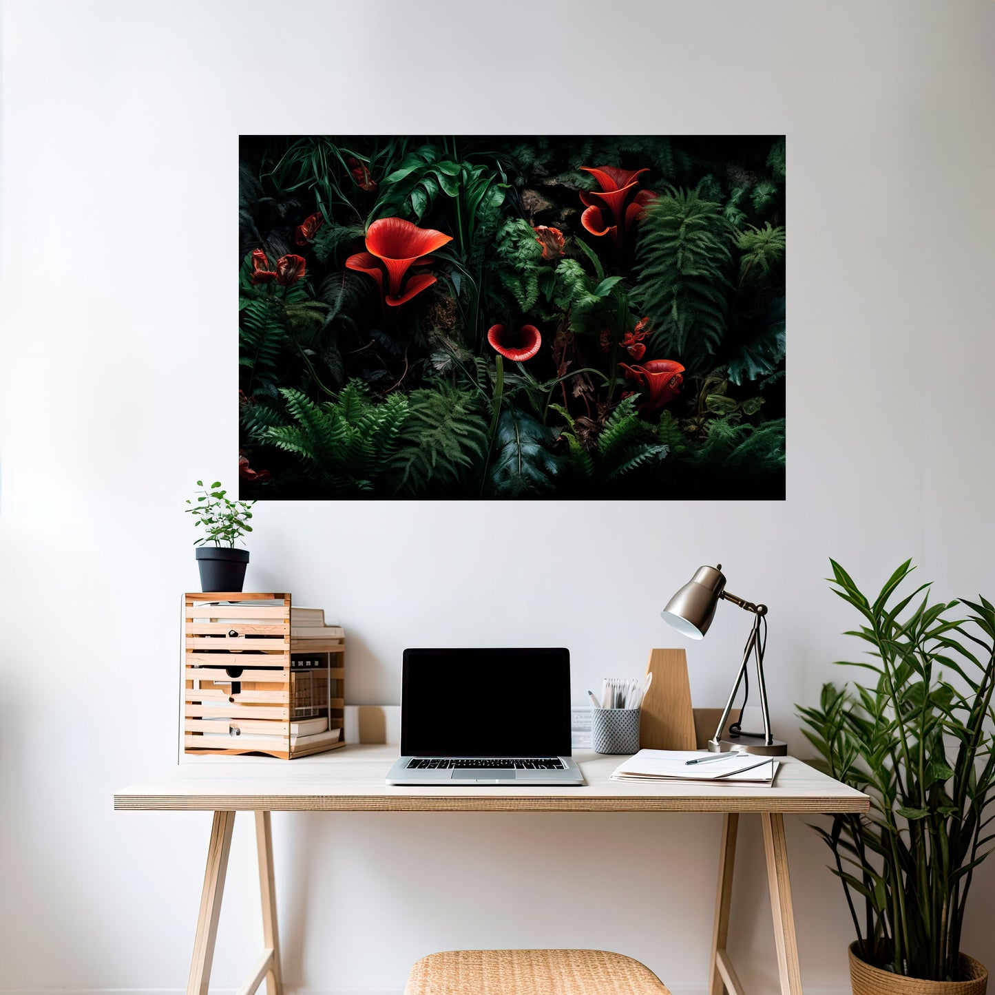 Poster orizzontale staccabile e attaccabile CRIMSON FERN