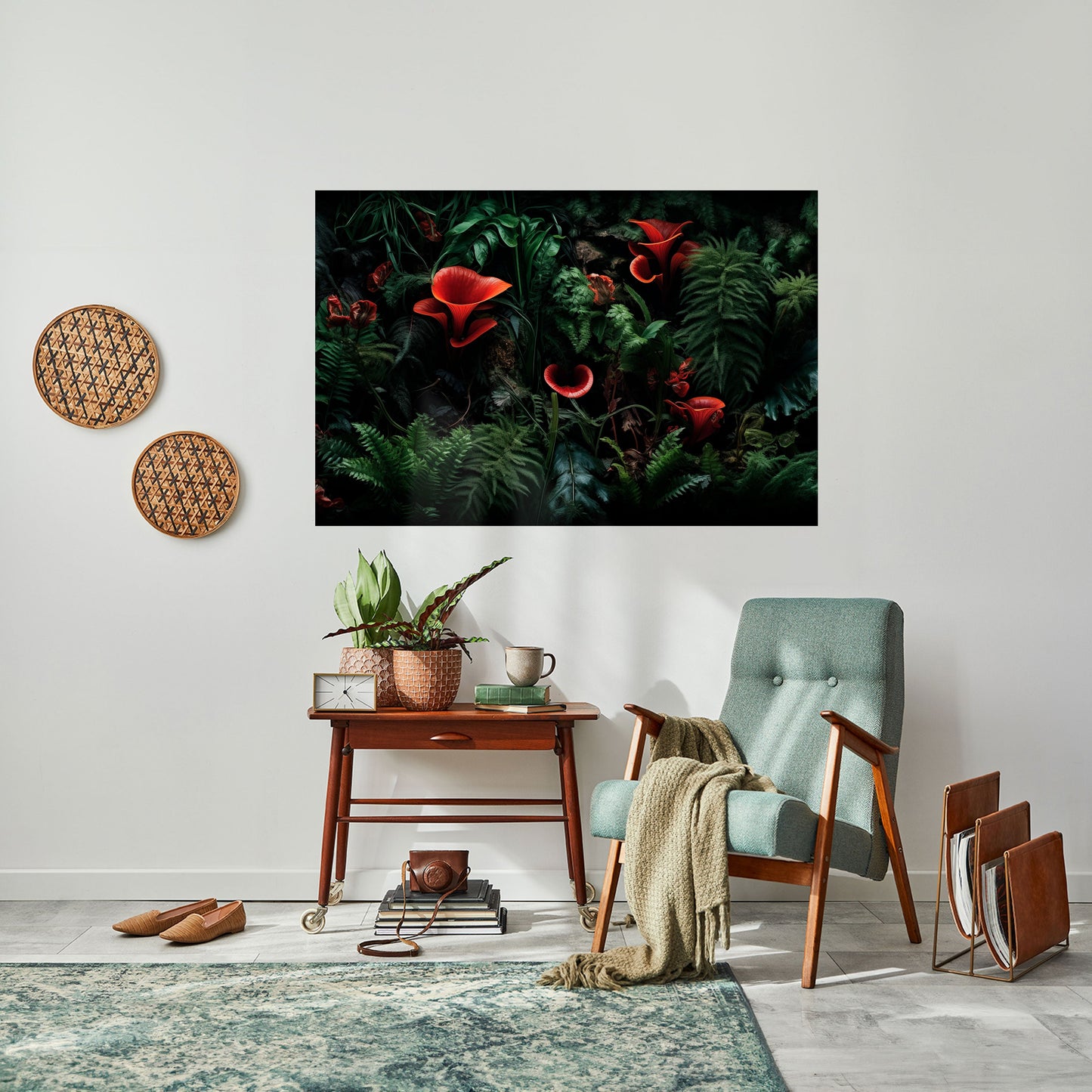 Poster orizzontale staccabile e attaccabile CRIMSON FERN