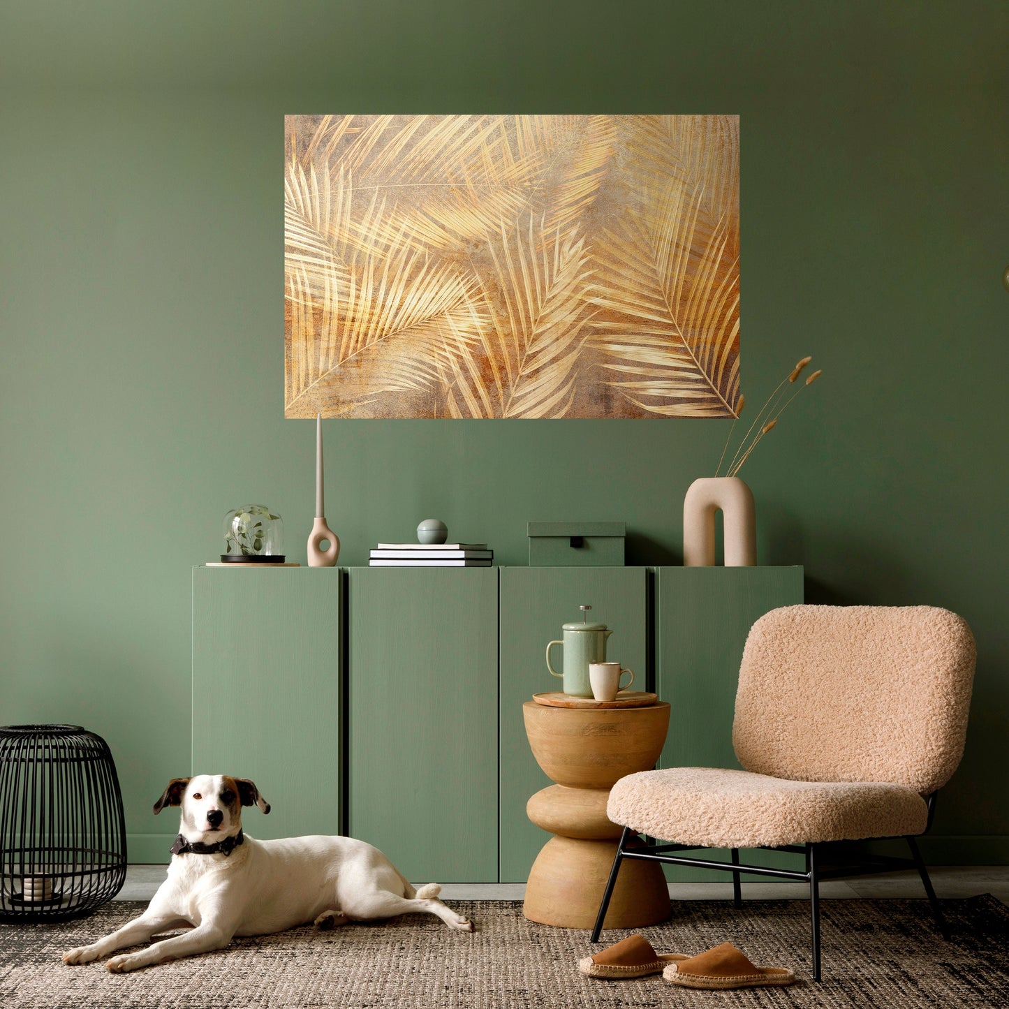GOLDEN PALM DREAMSCAPE Poster orizzontale staccabile e attaccabile