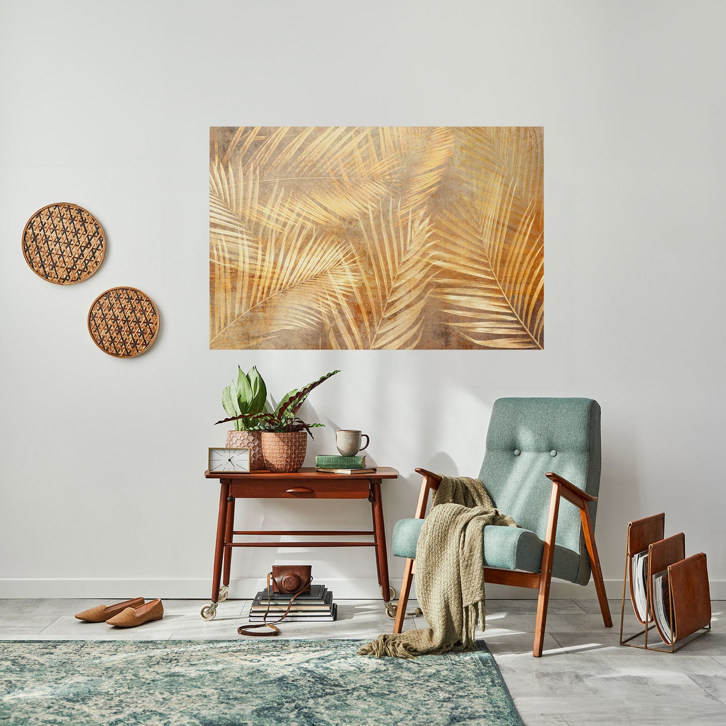 GOLDEN PALM DREAMSCAPE Poster orizzontale staccabile e attaccabile
