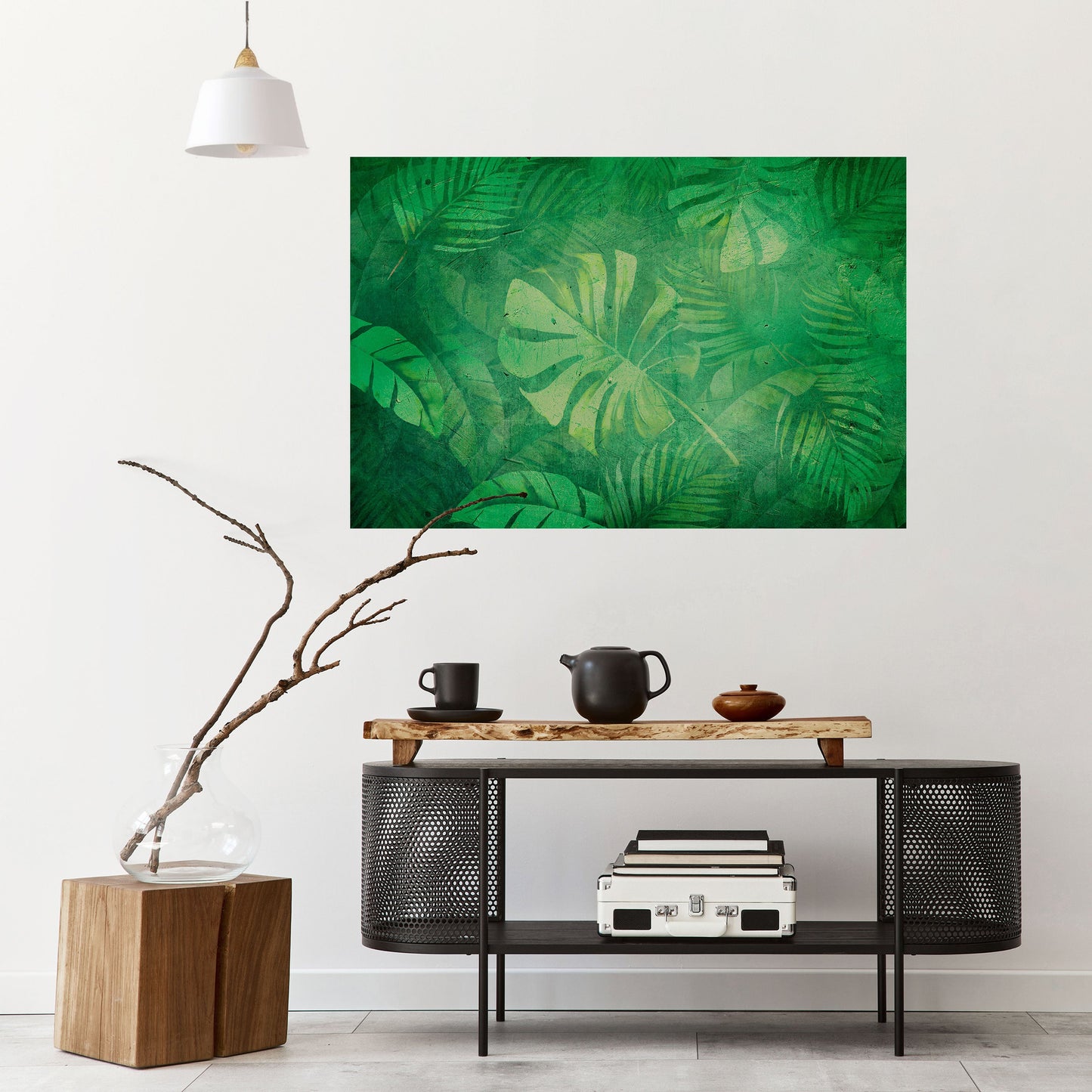 Poster orizzontale staccabile e attaccabile "SINFONIA VERDE SOTTILE"