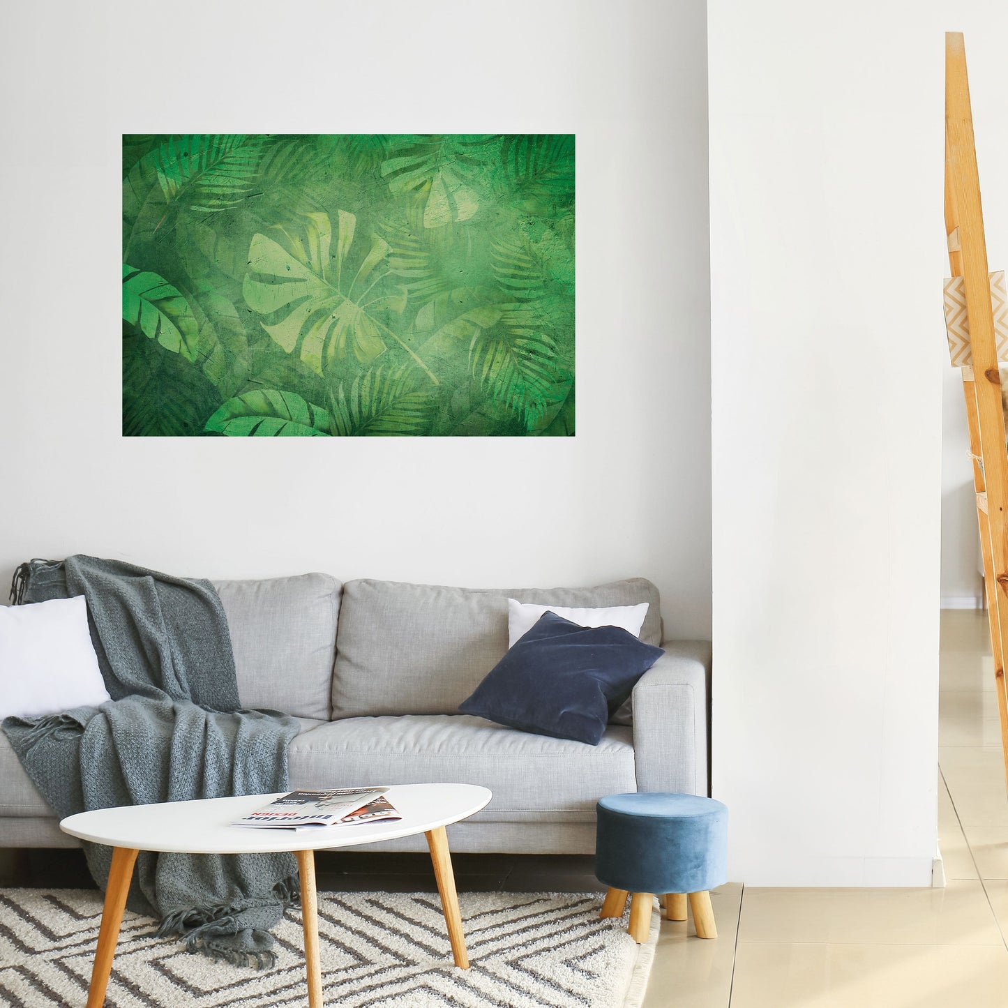 Poster orizzontale staccabile e attaccabile "SINFONIA VERDE SOTTILE"