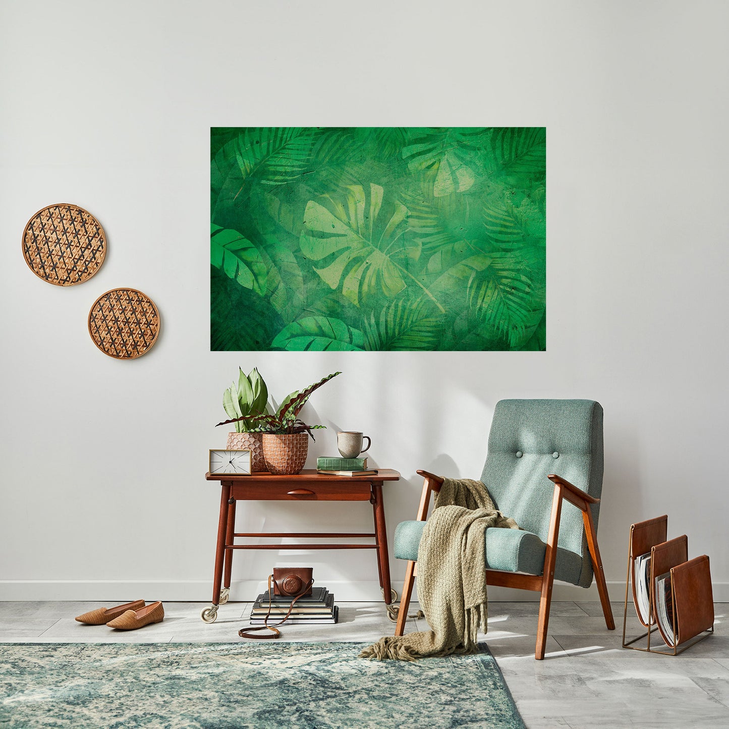Poster orizzontale staccabile e attaccabile "SINFONIA VERDE SOTTILE"