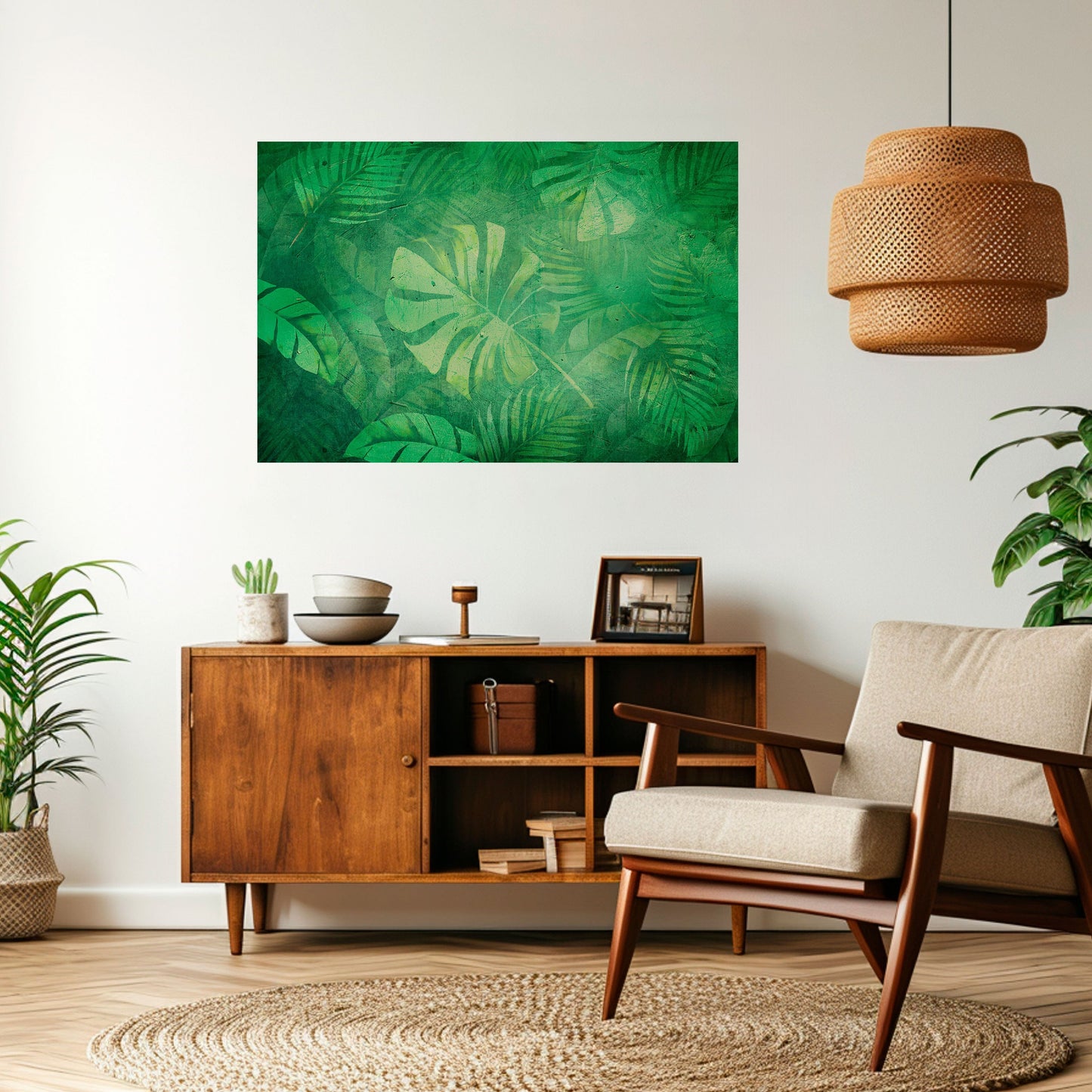 Poster orizzontale staccabile e attaccabile "SINFONIA VERDE SOTTILE"