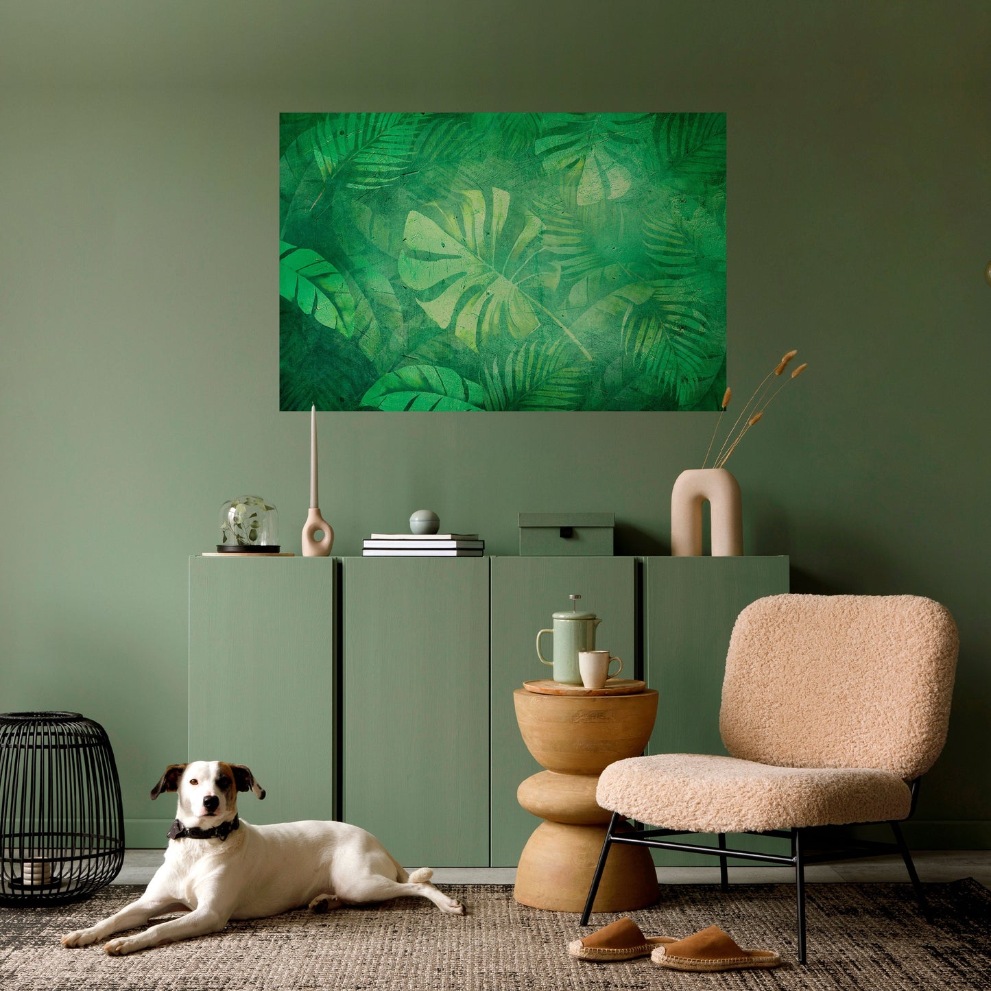Poster orizzontale staccabile e attaccabile "SINFONIA VERDE SOTTILE"
