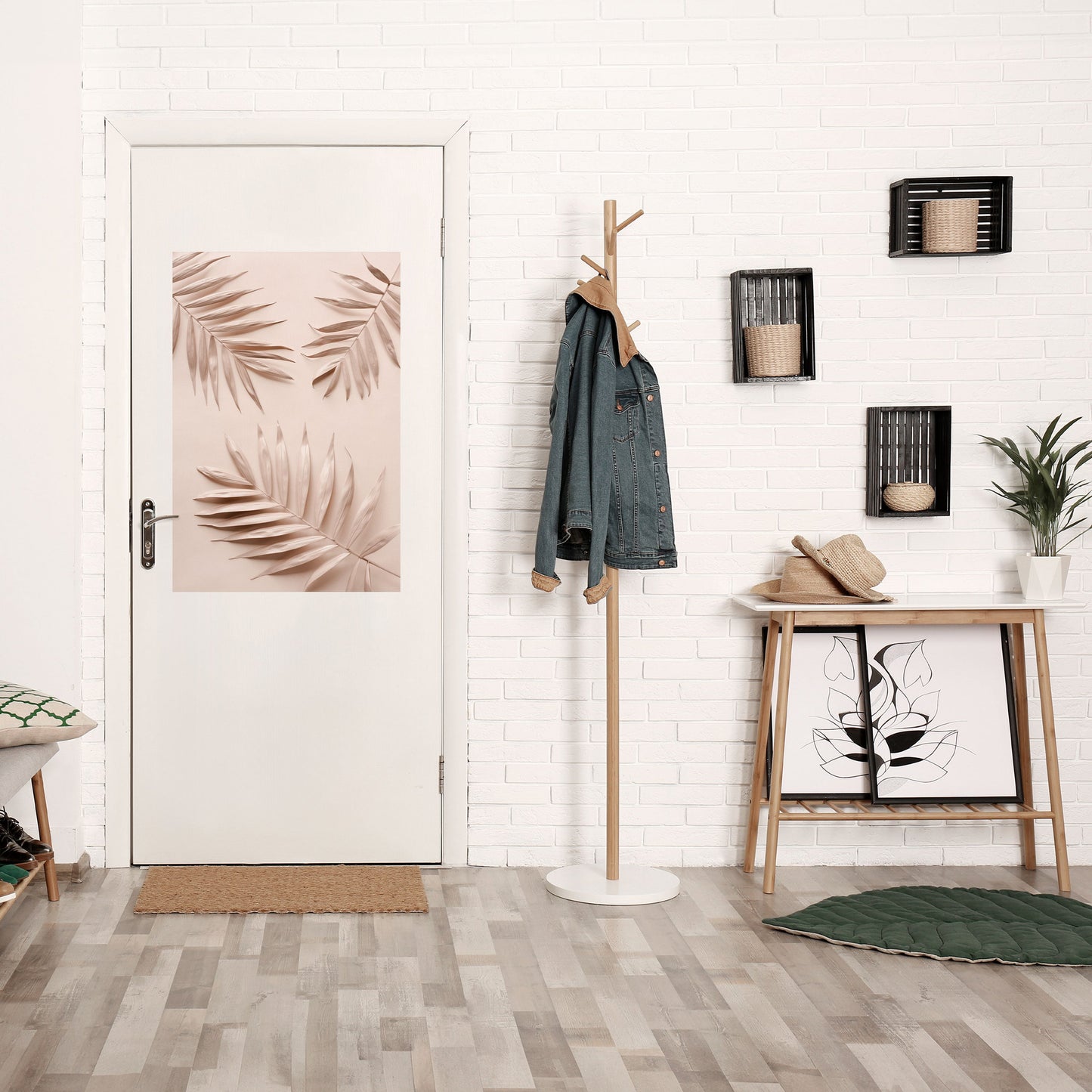 Poster verticale PINK PALM DREAMS stacca e attacca