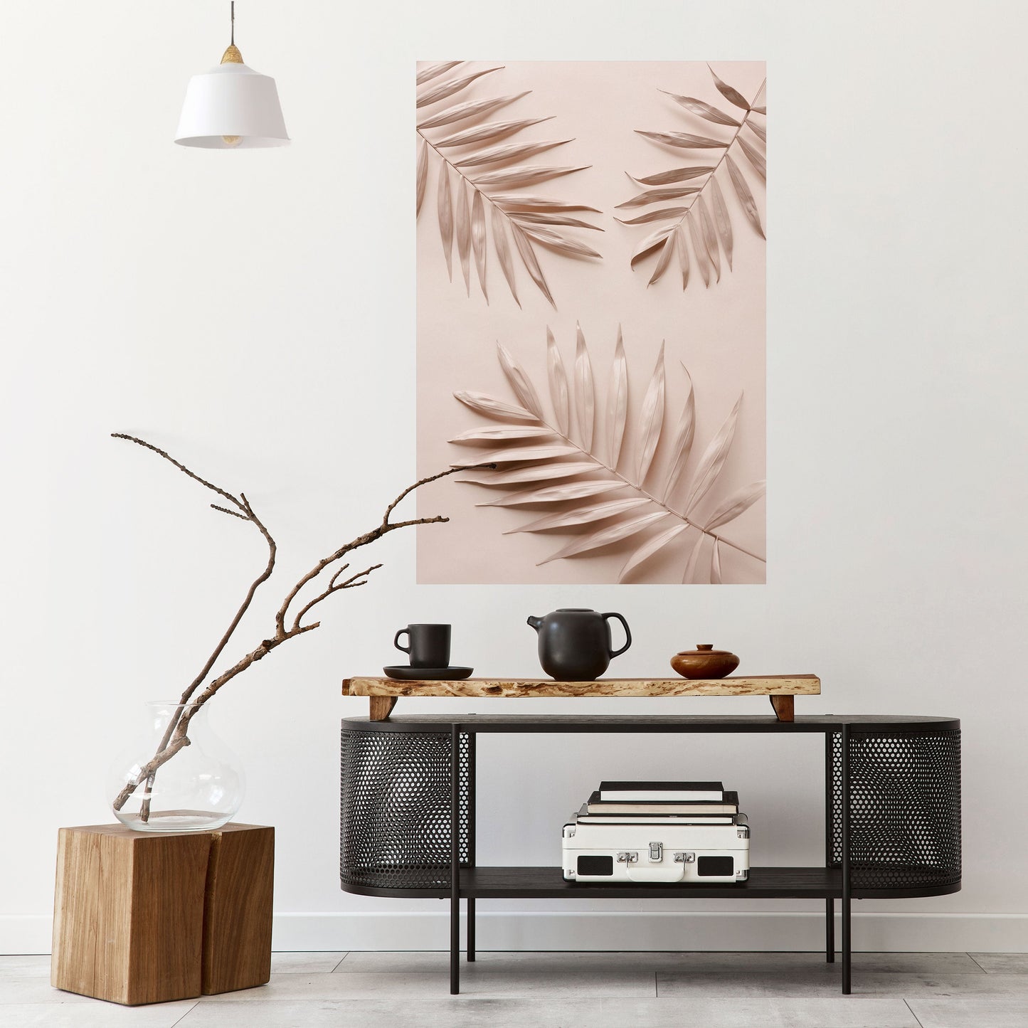 Poster verticale PINK PALM DREAMS stacca e attacca