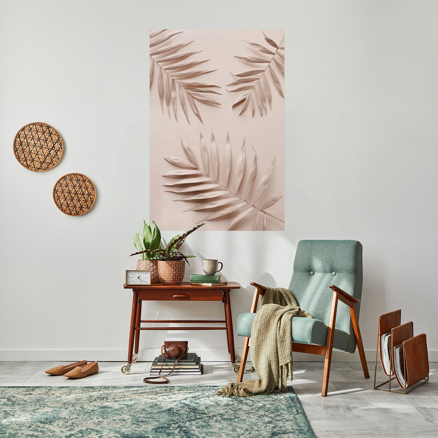 Poster verticale PINK PALM DREAMS stacca e attacca
