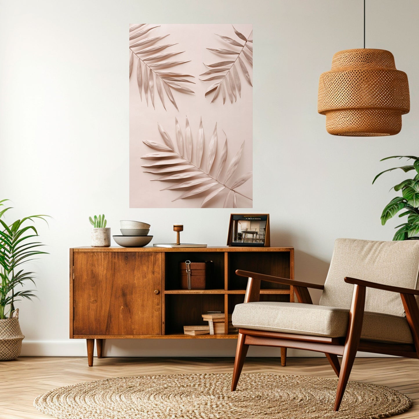 Poster verticale PINK PALM DREAMS stacca e attacca