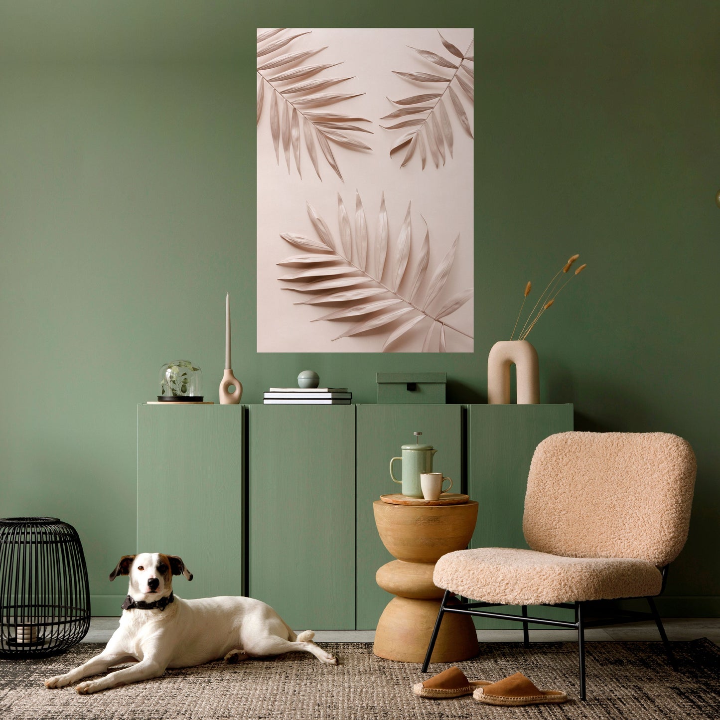 Poster verticale PINK PALM DREAMS stacca e attacca
