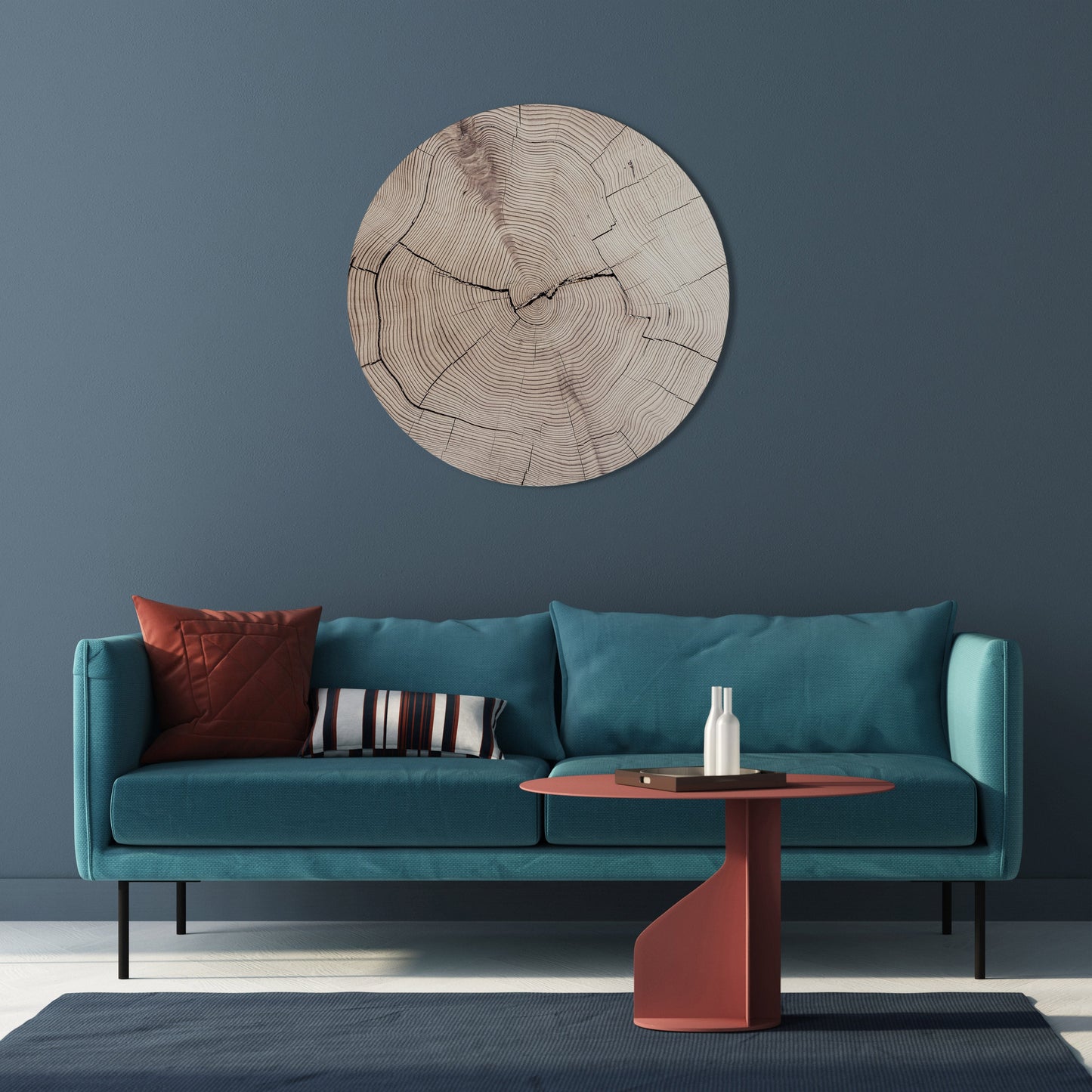 TIMEWORN RHYTHM Round Wall Art