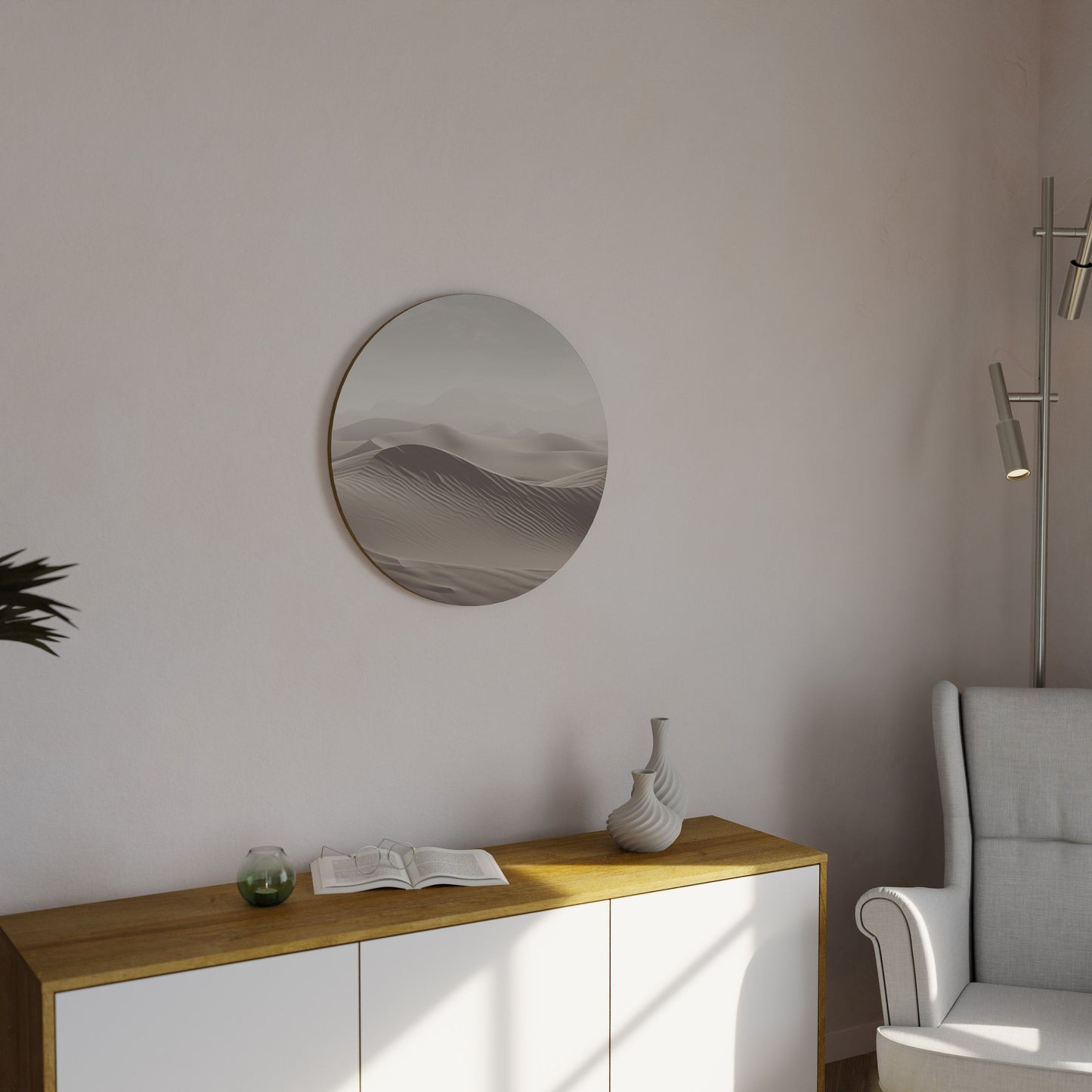 ECHOES OF DUNES Round Wall Art