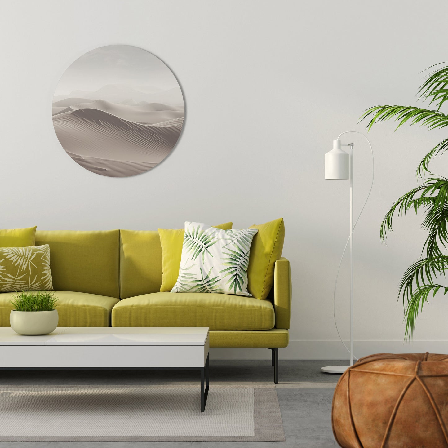 ECHOES OF DUNES Round Wall Art
