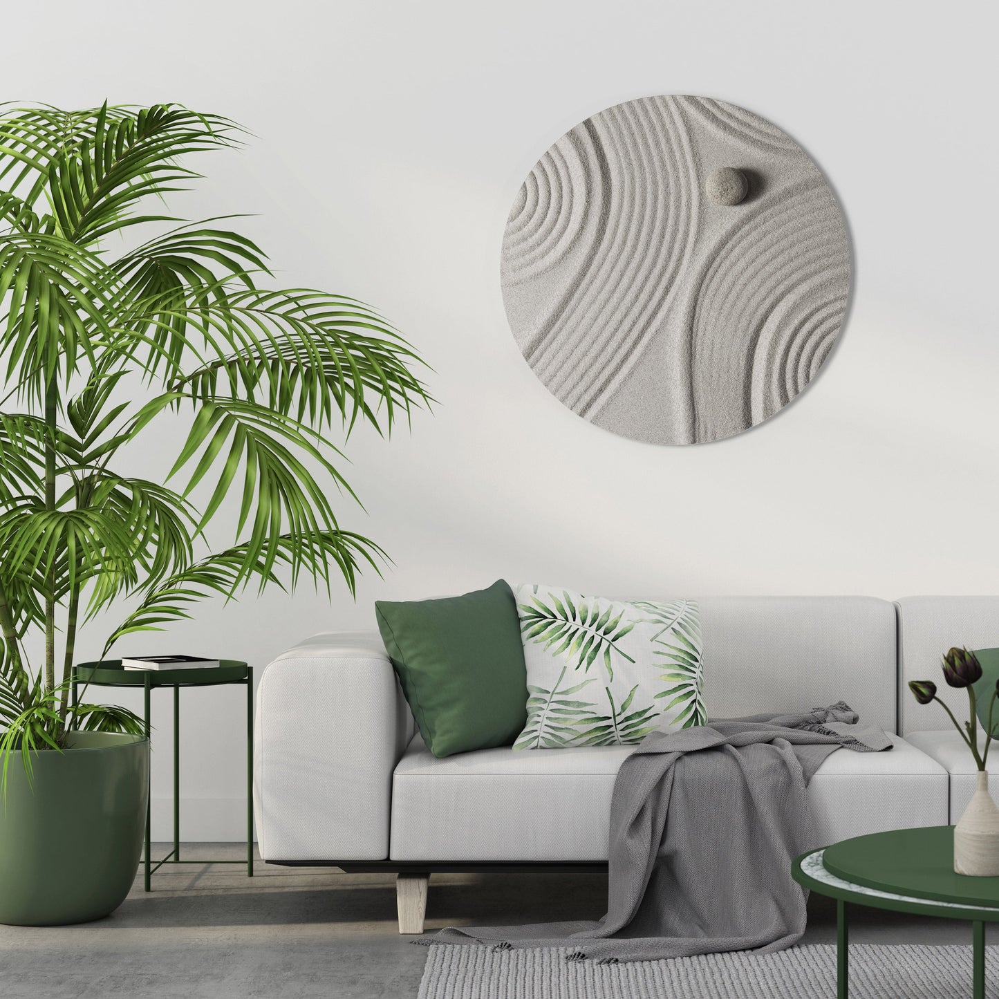 SANDSWIRL SERENITY Round Wall Art