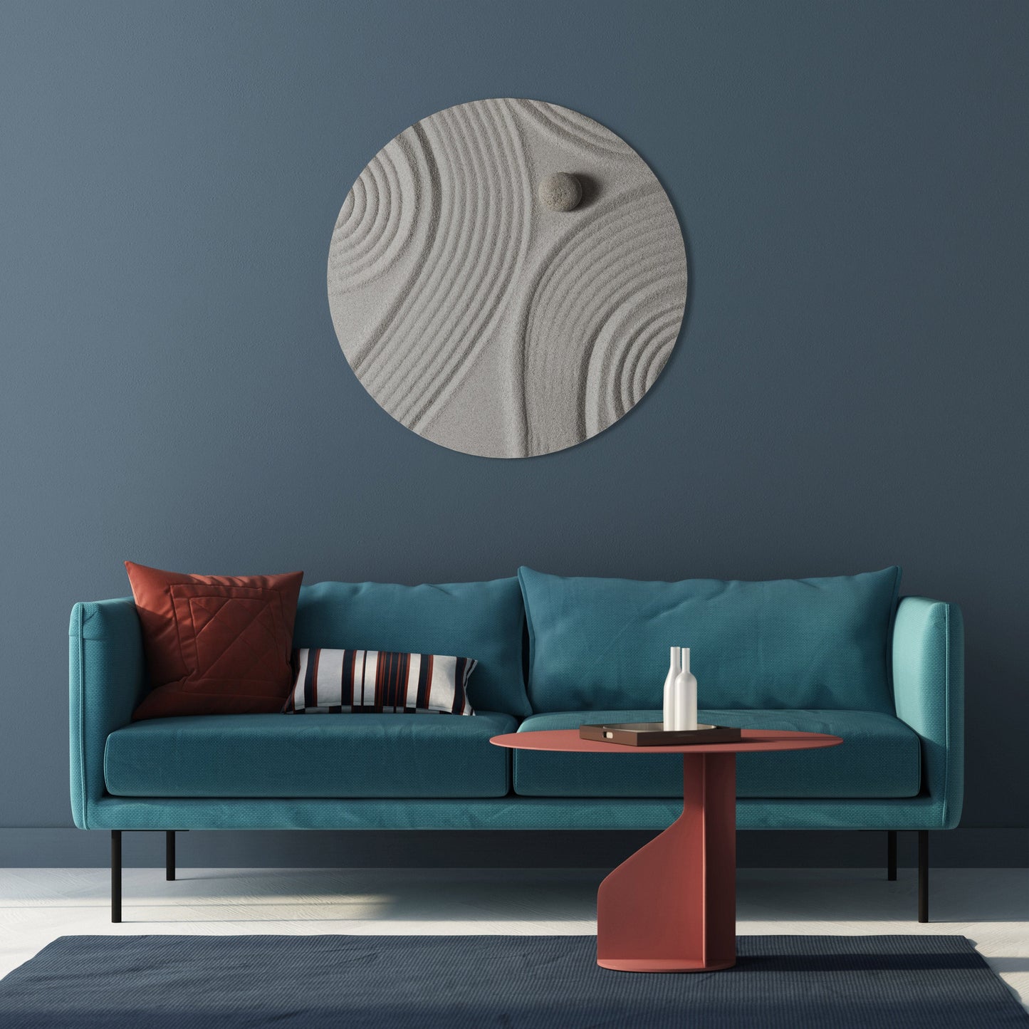 SANDSWIRL SERENITY Round Wall Art