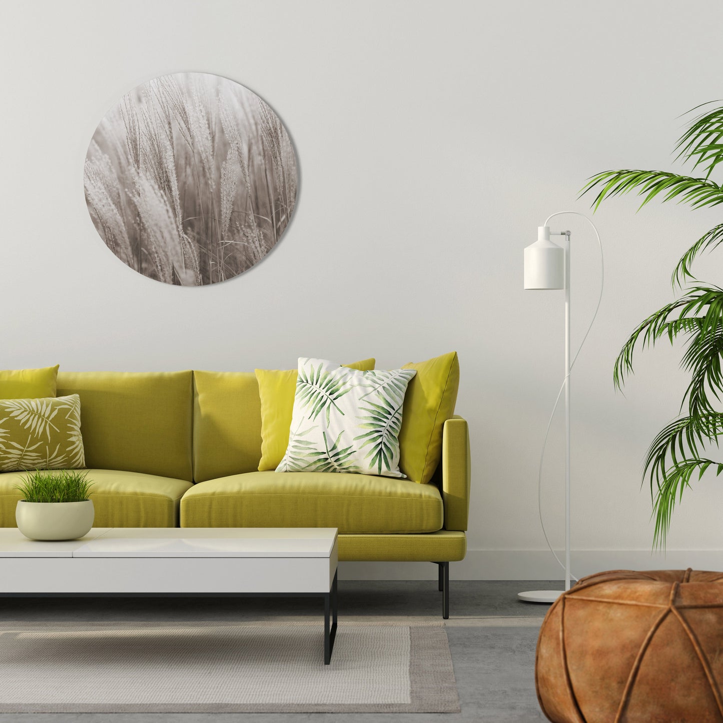 WHISPERS OF GRASS Round Wall Art