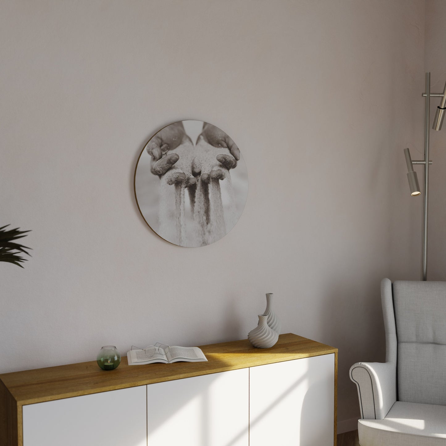 HANDS OF FATE Round Wall Art