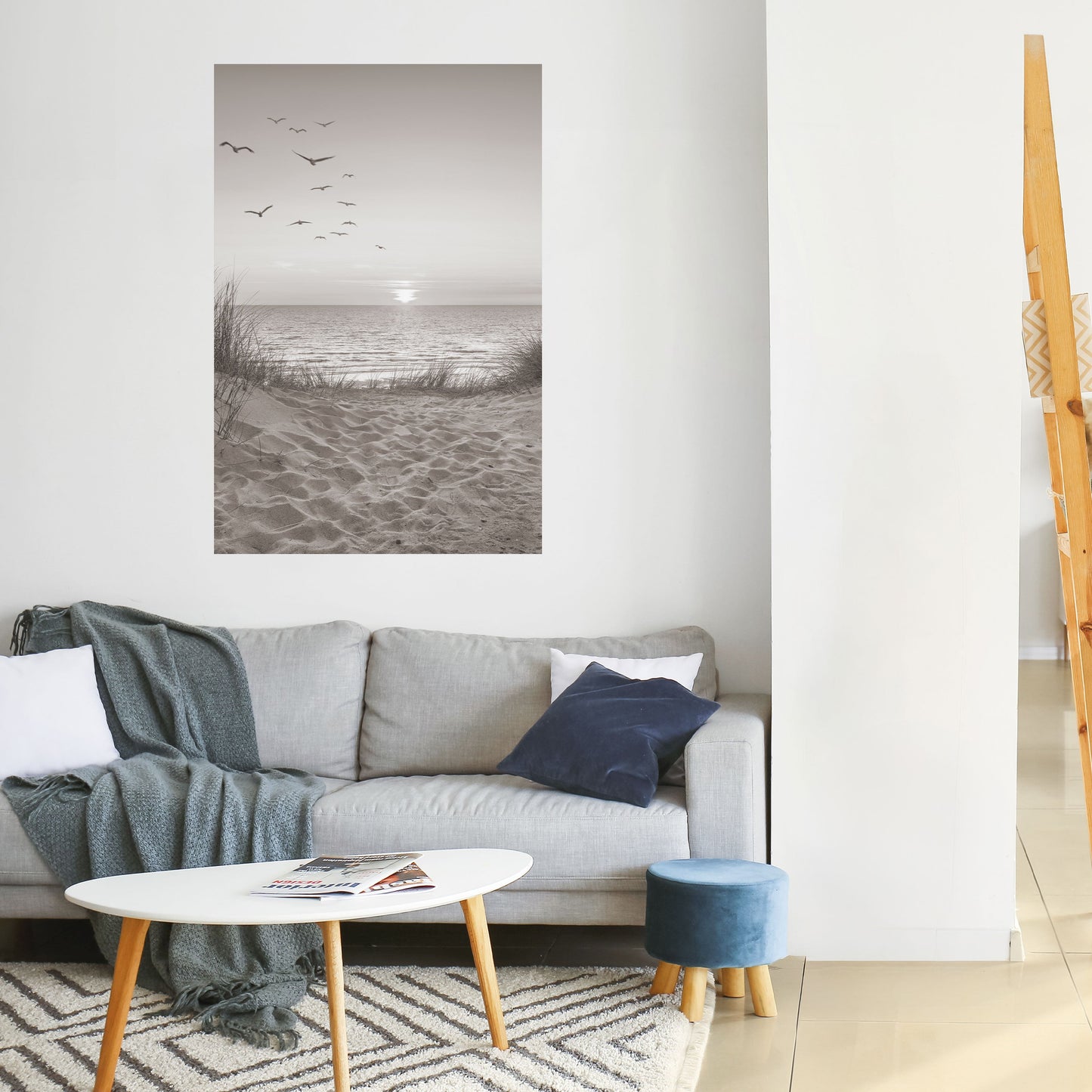 Poster verticale staccabile e attaccabile PAESAGGIO MARINO SENZA TEMPO