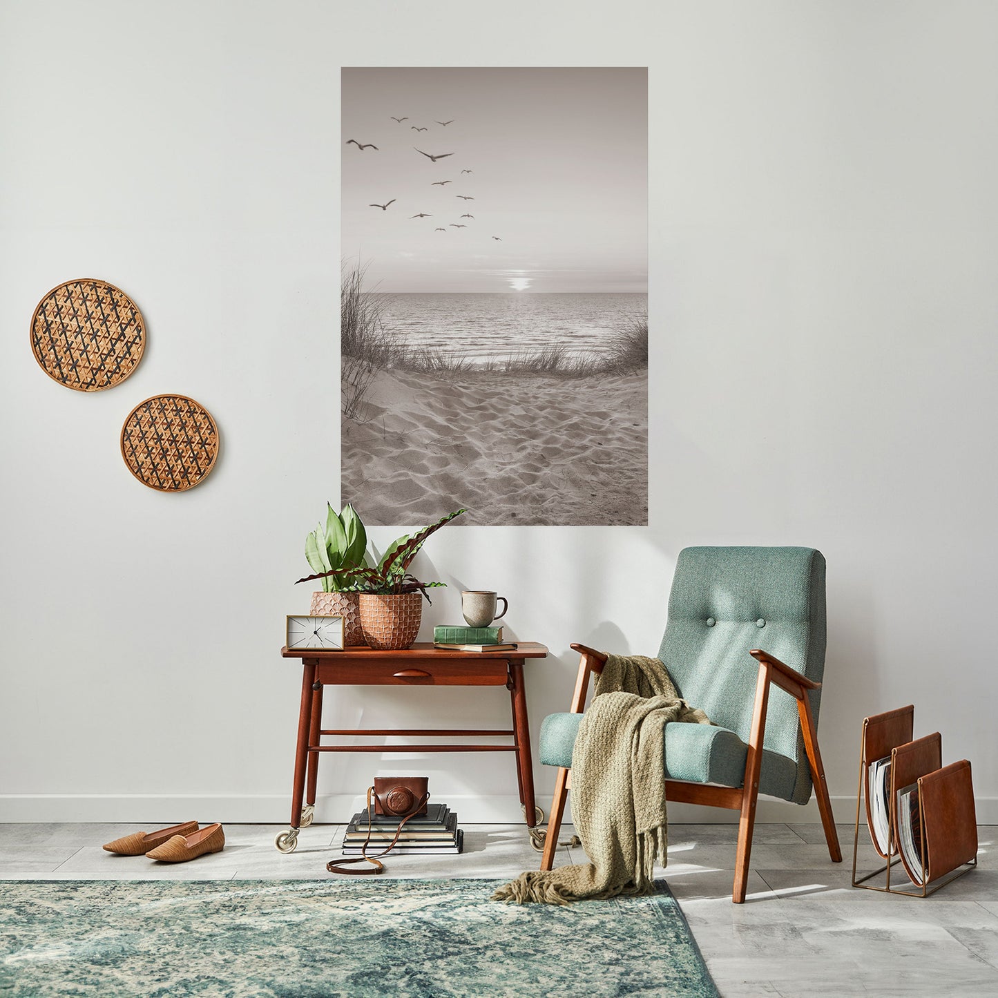 Poster verticale staccabile e attaccabile PAESAGGIO MARINO SENZA TEMPO