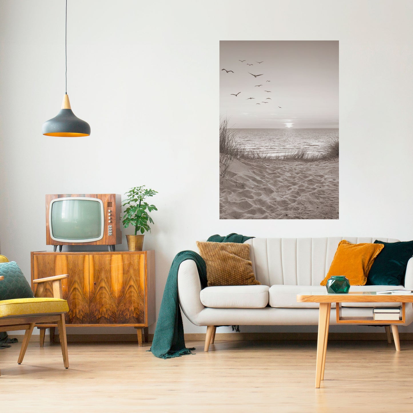 Poster verticale staccabile e attaccabile PAESAGGIO MARINO SENZA TEMPO