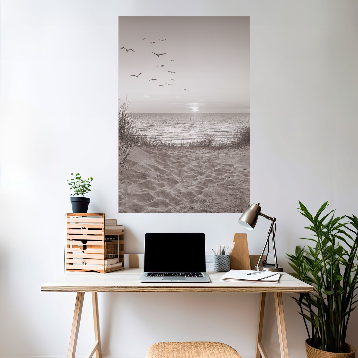 Poster verticale staccabile e attaccabile PAESAGGIO MARINO SENZA TEMPO